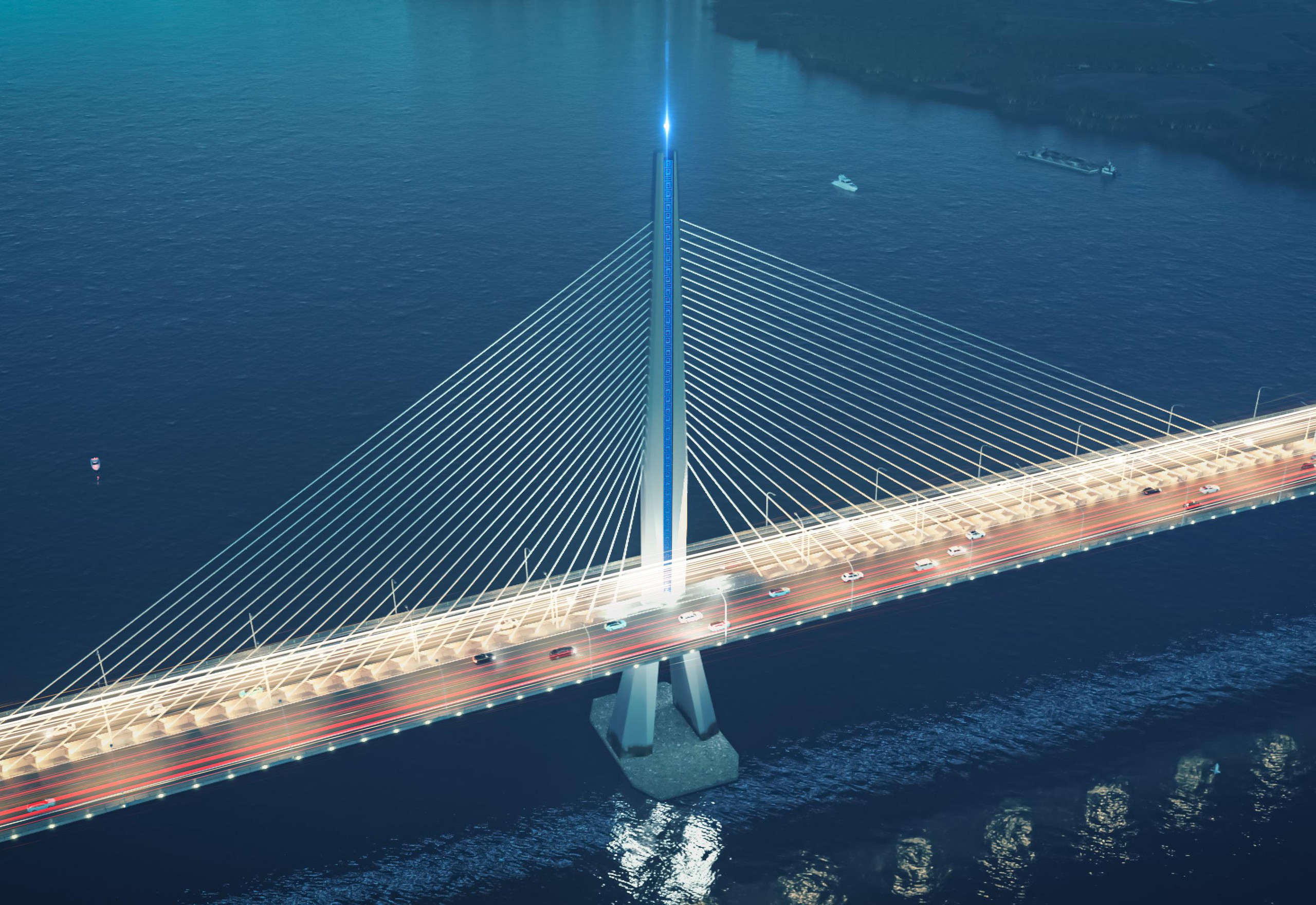 Phối cảnh cầu Long Hưng với thiết kế hình 'bảo kiếm' nối Đồng Nai và TP.HCM - Ảnh 6.