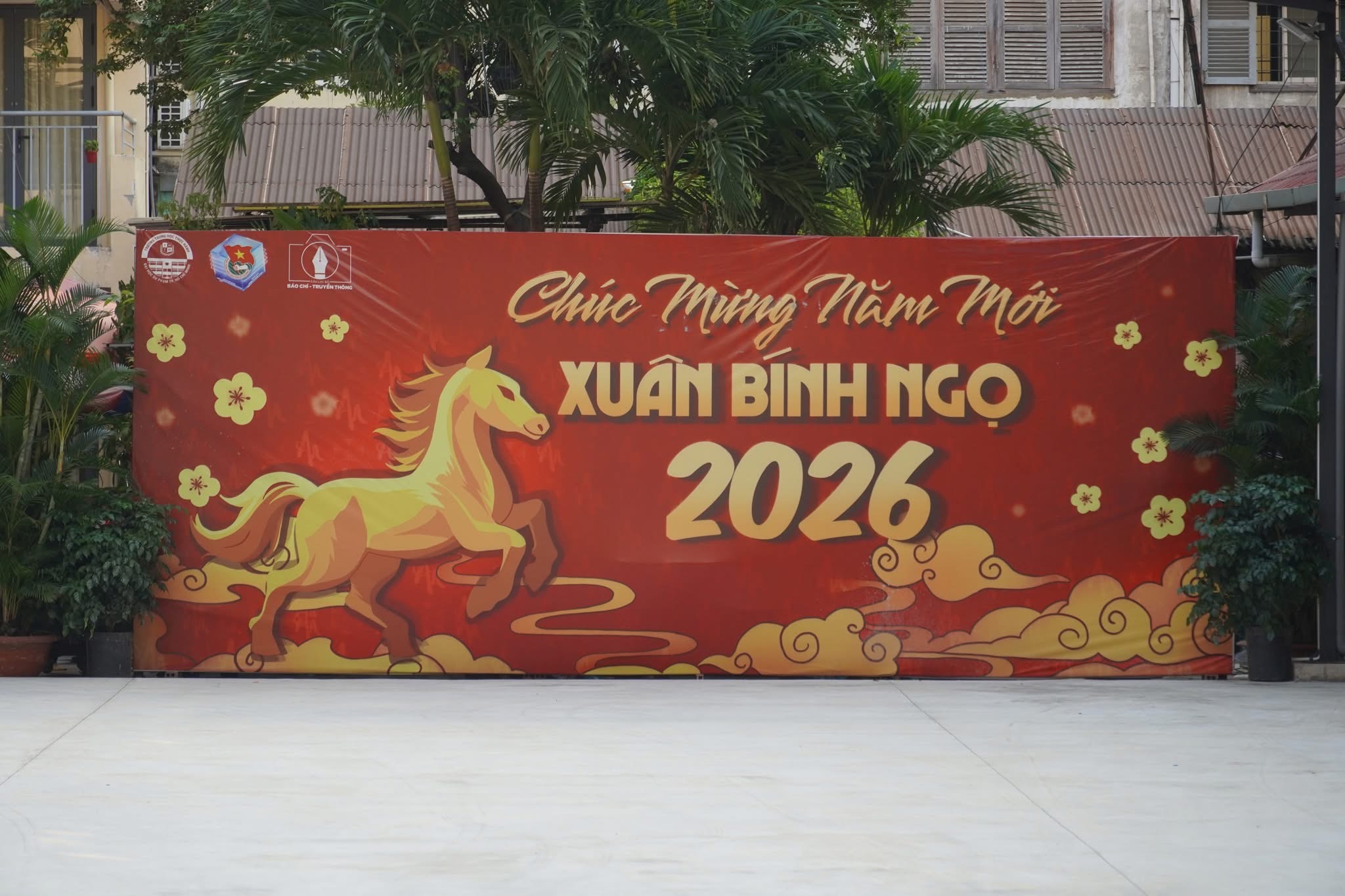 Nhiều trường học rộn ràng khoác áo xuân đón Tết Bính Ngọ 2026- Ảnh 11.