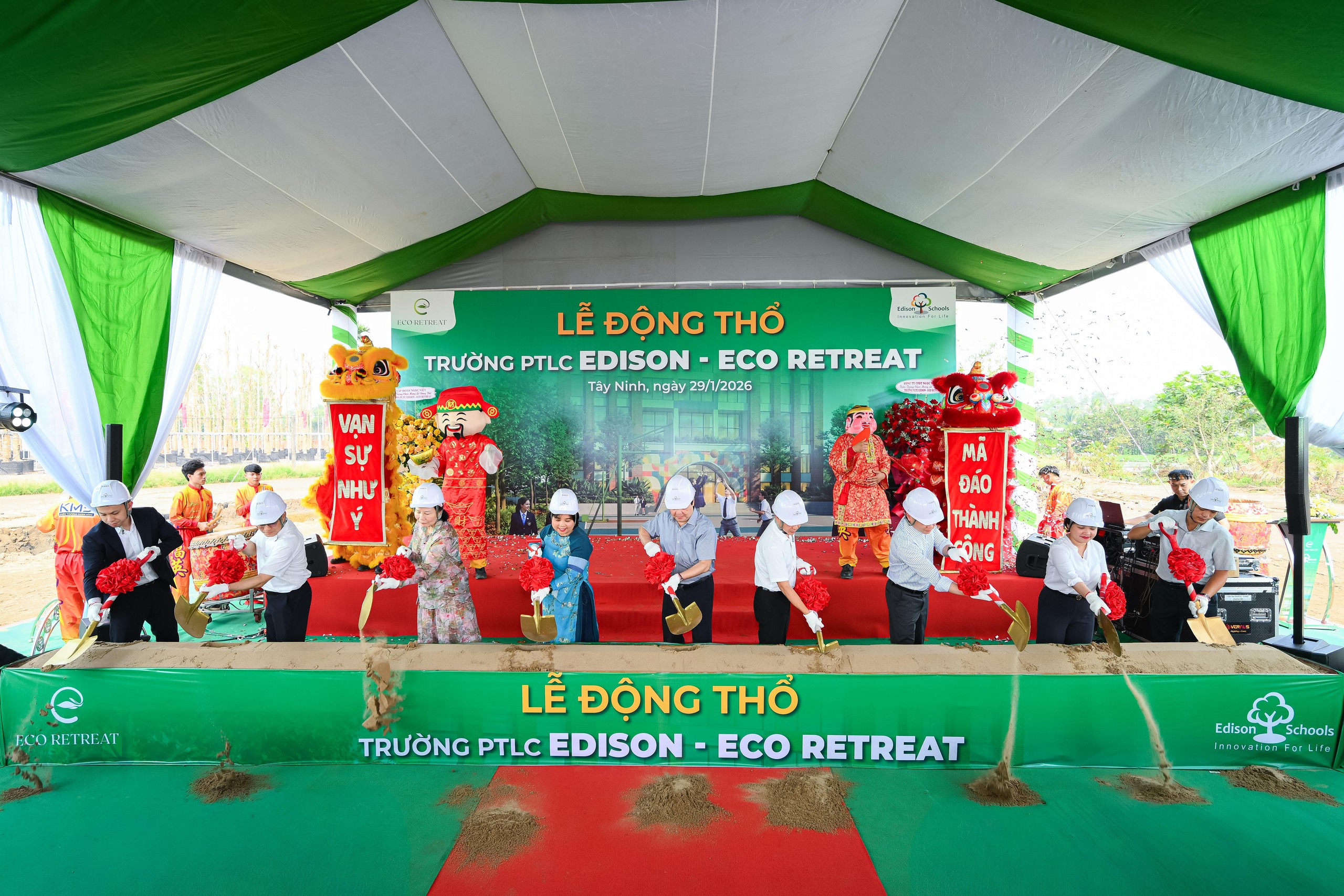 Động thổ trường liên cấp Edison Eco Retreat quy mô 3.600 học sinh - Ảnh 1.