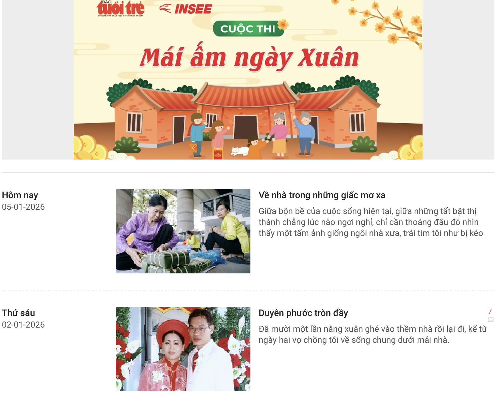 Cảnh báo fanpage mạo danh cuộc thi Mái ấm ngày xuân của báo Tuổi Trẻ - Ảnh 1. Mái ấm ngày xuân - Ảnh 1.