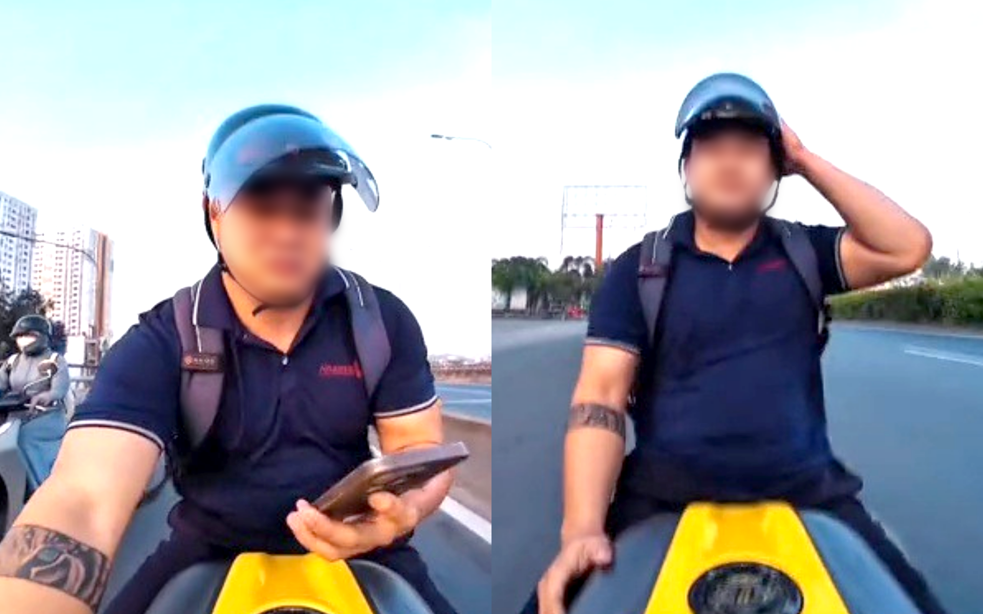 Xác minh clip nam thanh niên chạy xe mô tô buông hai tay khi lái xe trên đường Đỗ Mười - Ảnh 1.