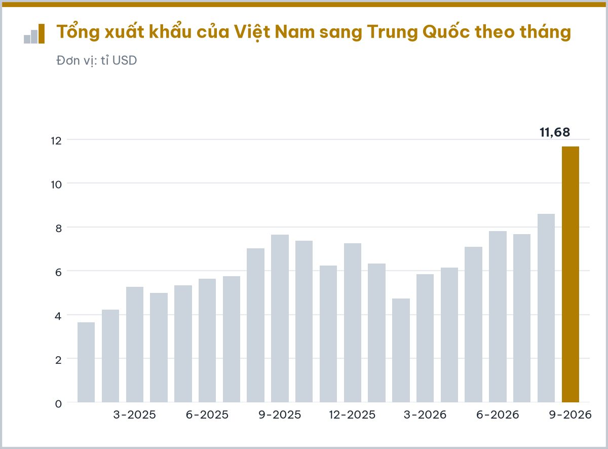 Xuất khẩu sang Trung Quốc tăng vọt trong tháng 9 - Ảnh 2.