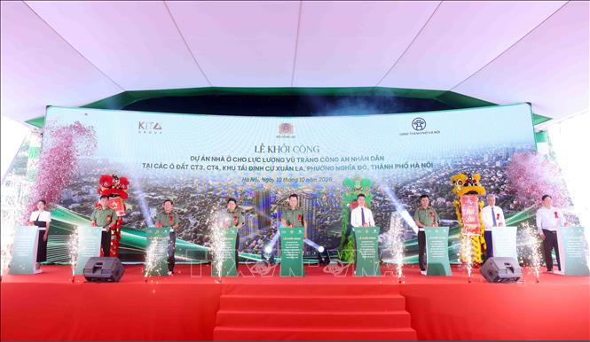 Khởi công 2 tòa nhà ở cho lực lượng Công an cao 33 tầng tại Hà Nội  - Ảnh 1.