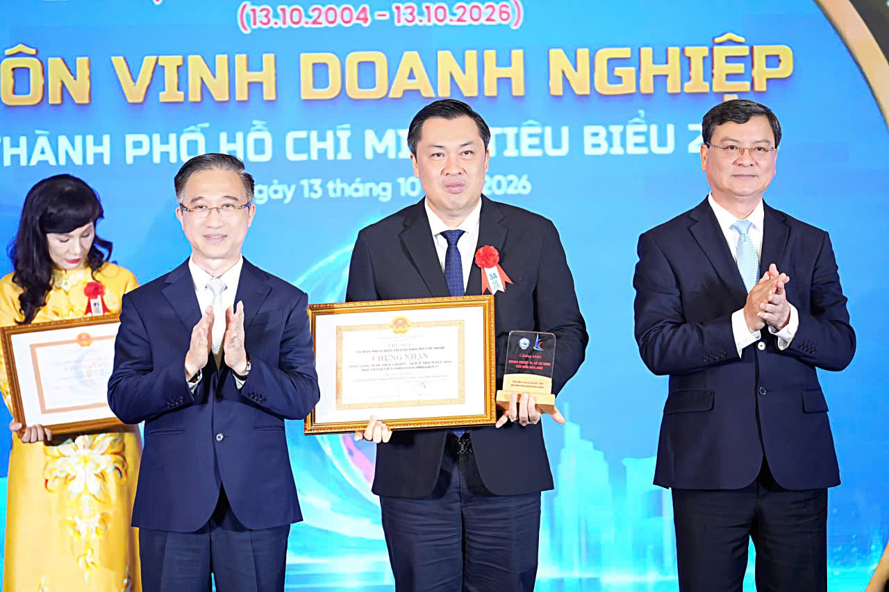 Saigontourist Group nhận hai danh hiệu, giải thưởng tiêu biểu của TP.HCM 2026 - Ảnh 1.