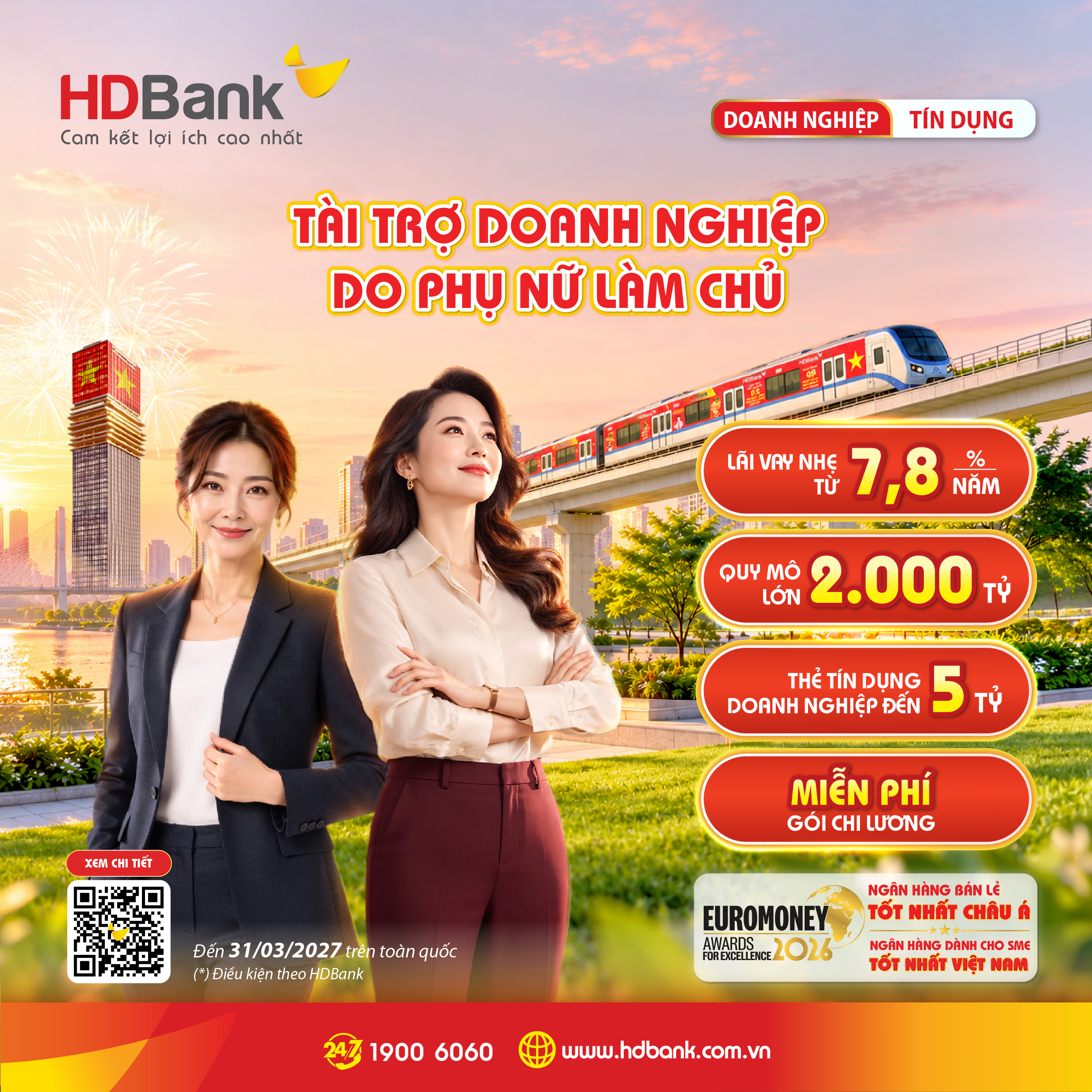 HDBank dành 2.000 tỉ đồng cho doanh nghiệp do phụ nữ làm chủ, lãi suất chỉ từ 7,8%/năm đến hết quý I-2027 - Ảnh 1.