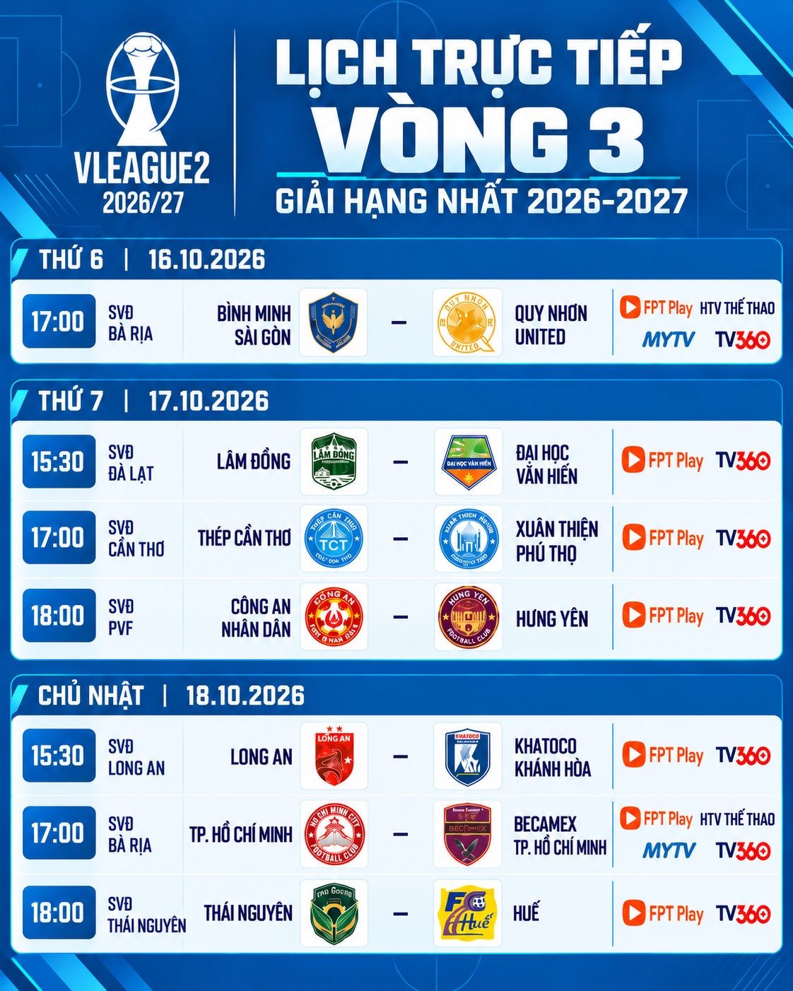 Lịch trực tiếp vòng 3 Giải hạng nhất: CLB Công An Nhân Dân đấu Hưng Yên - Ảnh 1.