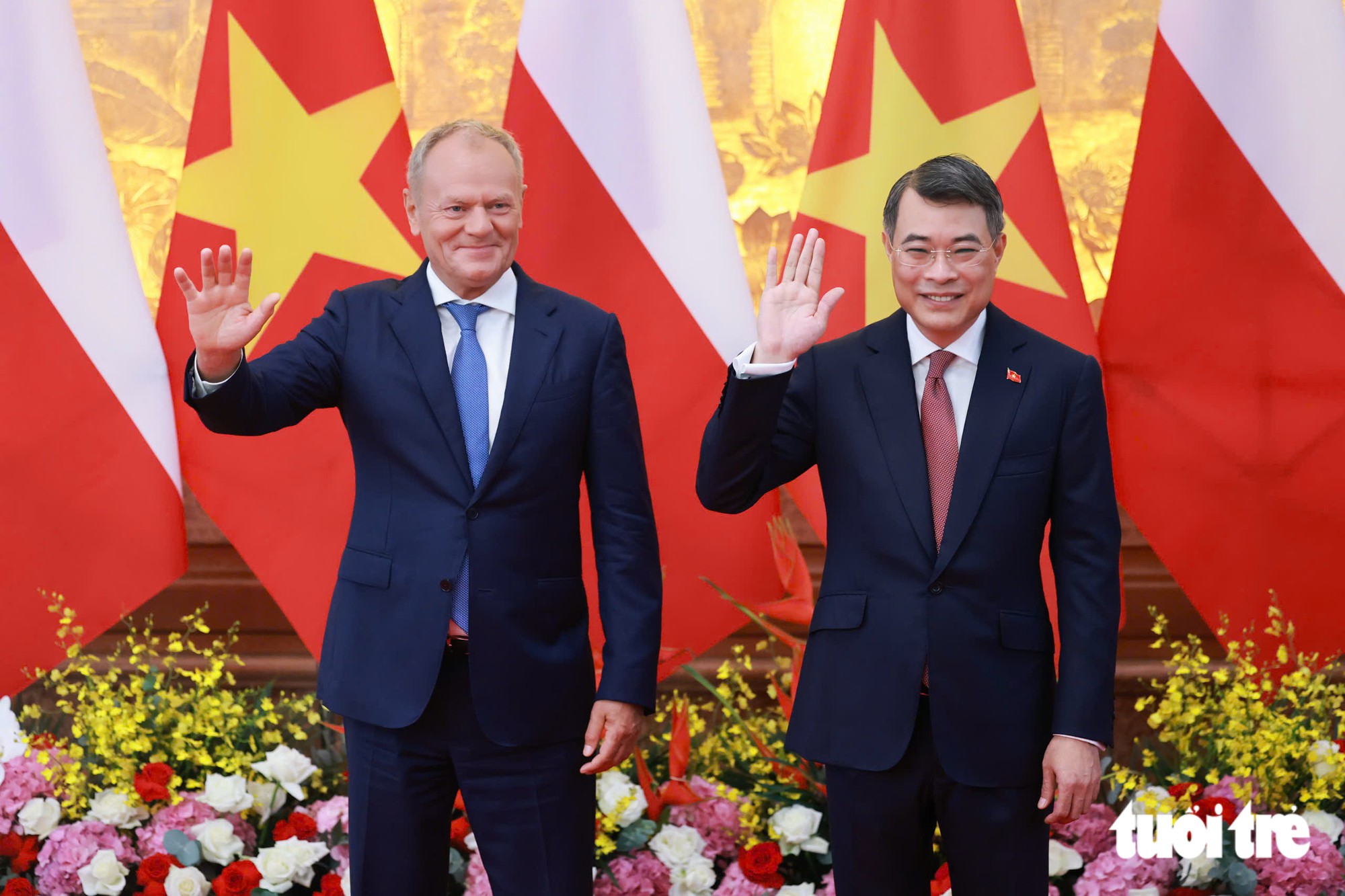Lễ đón chính thức Thủ tướng Ba Lan Donald Tusk - Ảnh 6.