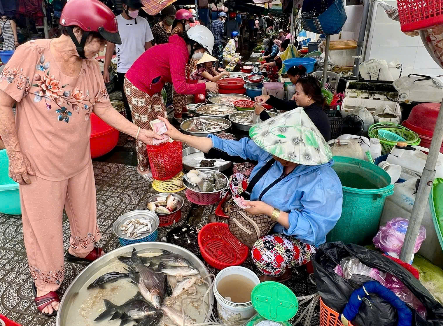 Giá cả đầu ngày: Rong nho 200.000 đồng/kg, cá linh giảm còn vài chục ngàn, dừa sáp loại ngon lên 180.000 đồng/trái - Ảnh 4.