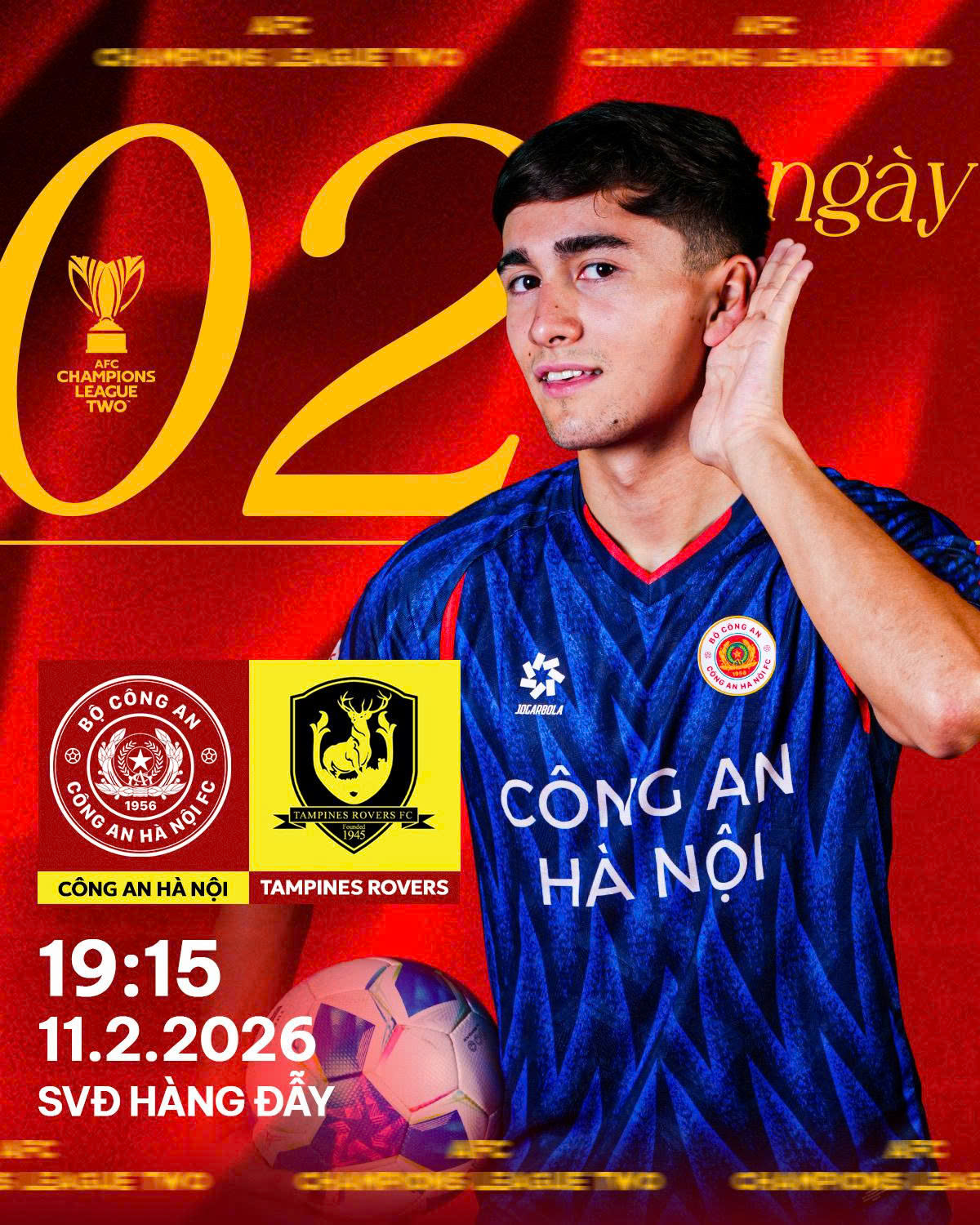 Lịch trực tiếp Công An Hà Nội tại AFC Champions League Two ngày 11-2- Ảnh 1.