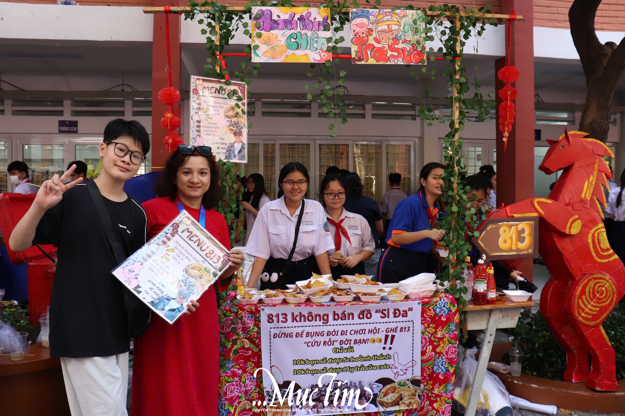 Không gian văn hóa, ẩm thực đặc sắc tại Hội xuân Bính Ngọ 2026 Trường THCS Hoàng Văn Thụ- Ảnh 3.