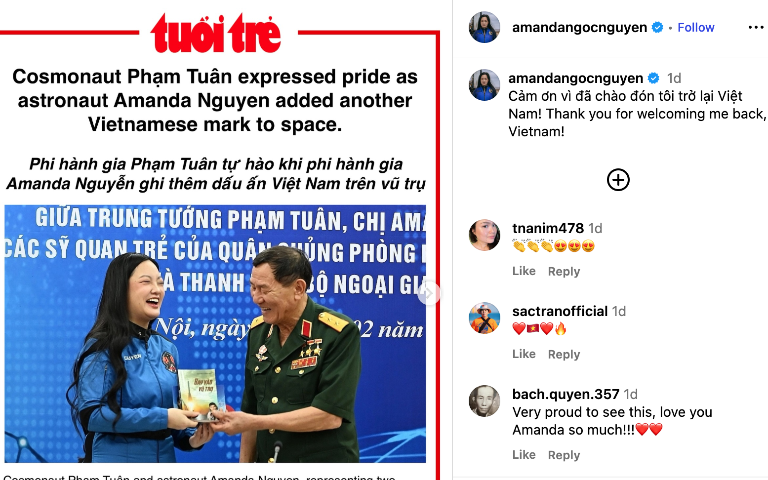 Amanda Nguyễn: Từ phi hành gia gốc Việt đến sứ giả hòa bình và khoa học