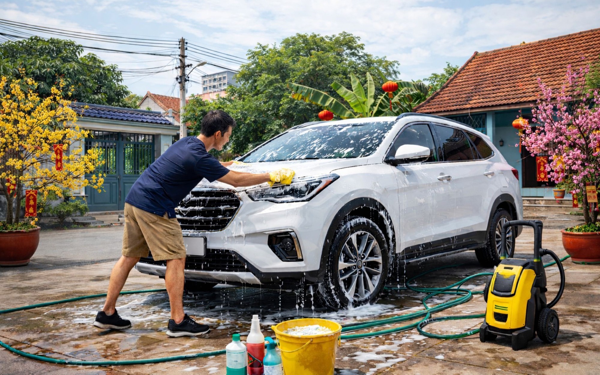 Bí quyết rửa xe tại nhà đón Tết từ chuyên gia AutoSpa