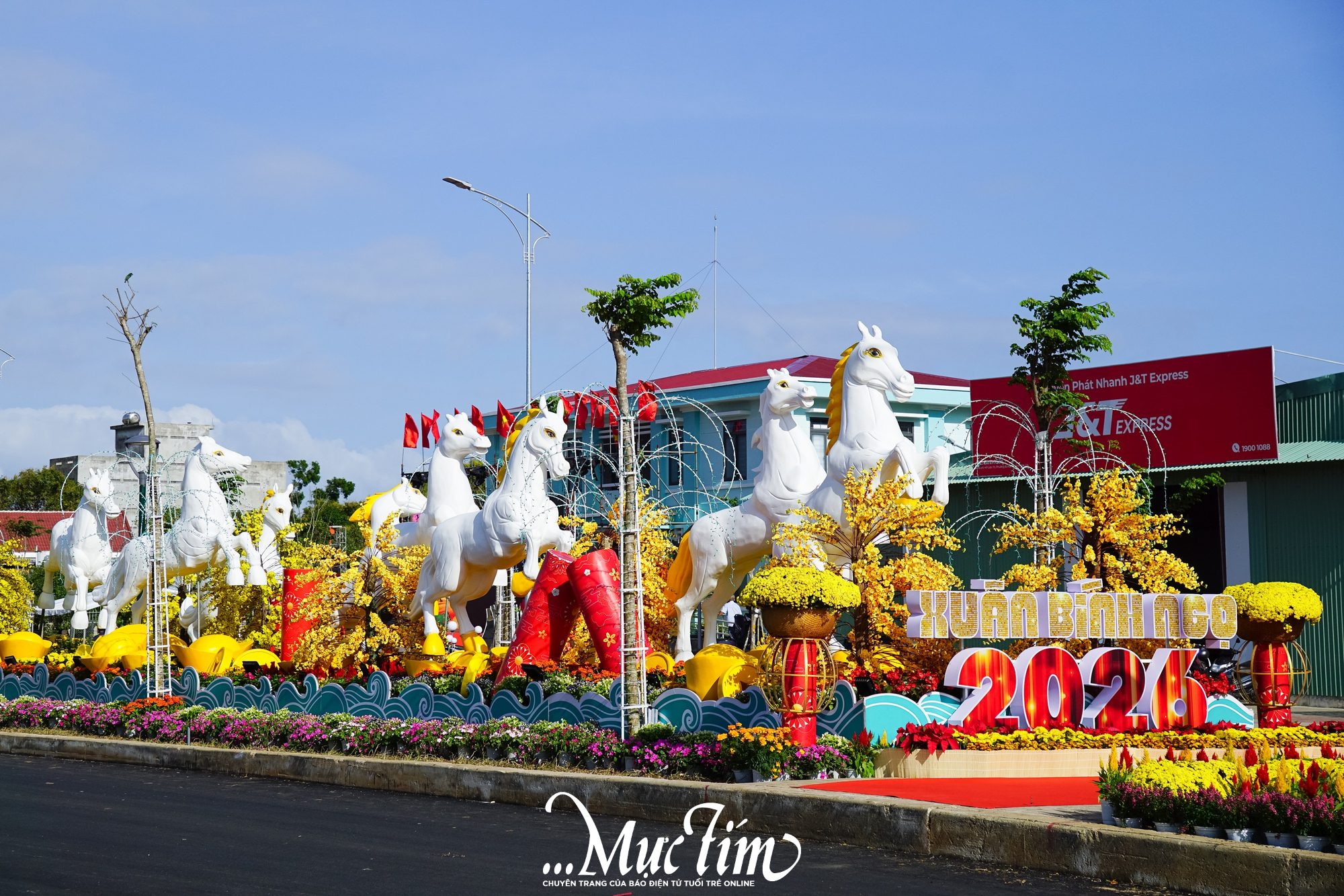 Linh vật bạch mã ở Bình Kiến, Đắk Lắk gây ấn tượng- Ảnh 1.