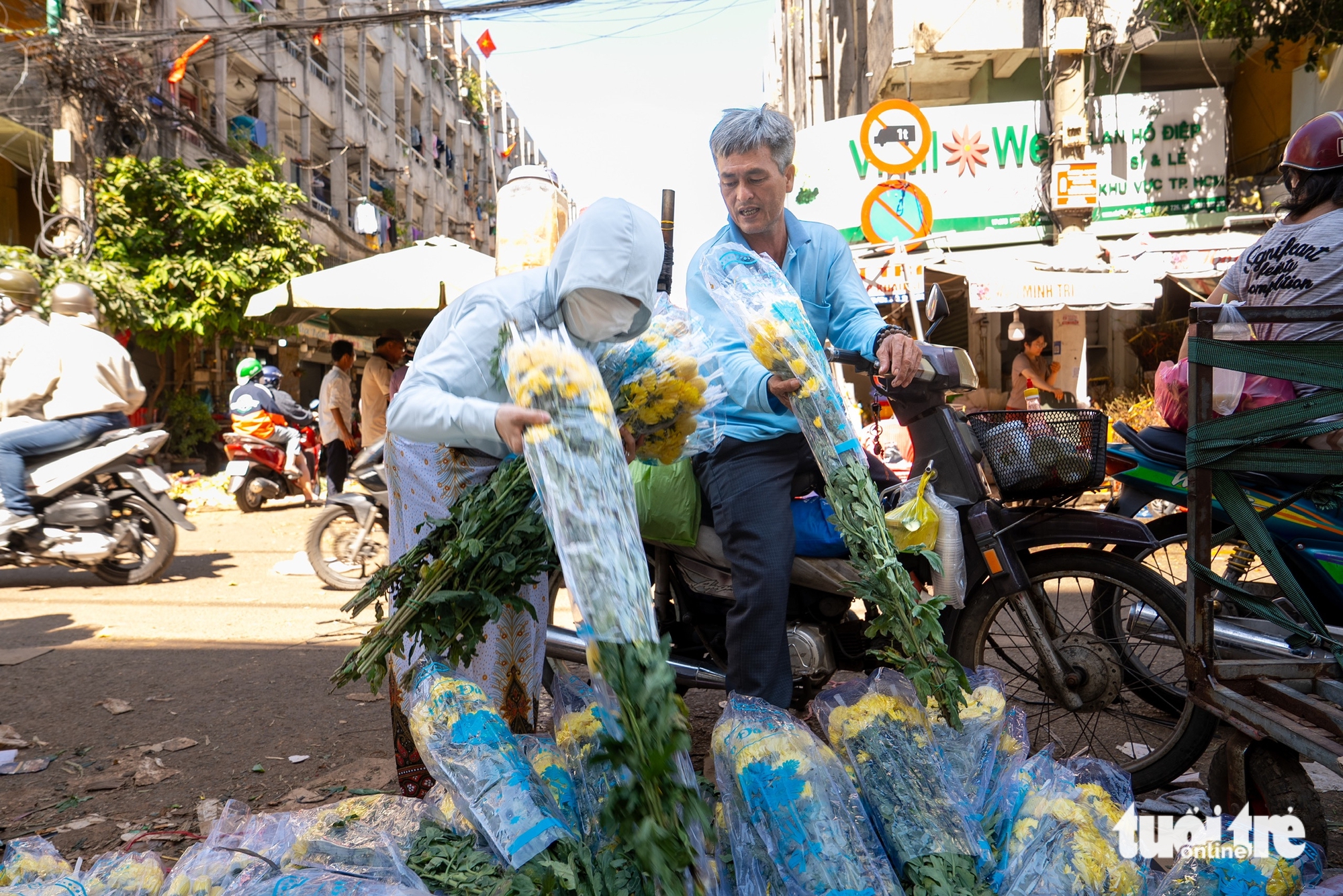 chợ hoa - Ảnh 1.