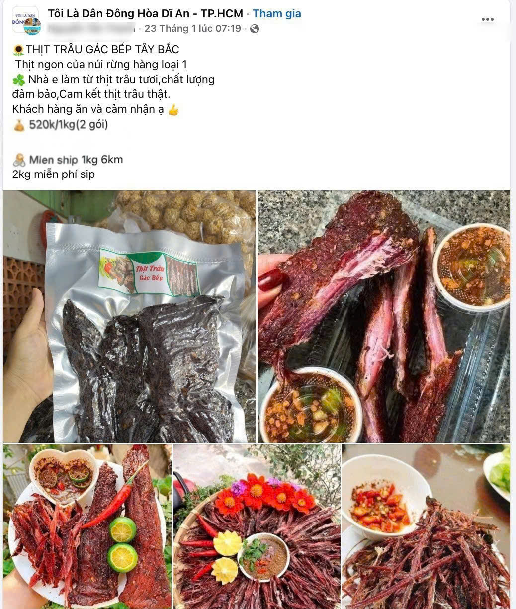 thịt trâu gác bếp - Ảnh 1.