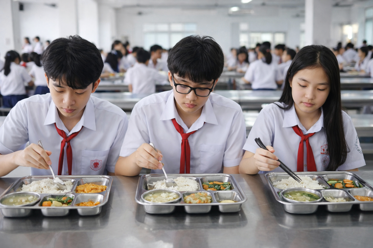 bữa ăn học đường - Ảnh 1.