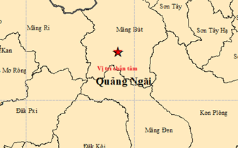 Quảng Ngãi: Rạng sáng 21/2 ghi nhận 6 trận động đất liên tiếp, mạnh nhất 4 độ