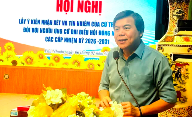 100% cử tri tín nhiệm ông Tăng Hữu Phong ứng cử đại biểu HĐND TP.HCM - Ảnh 1.