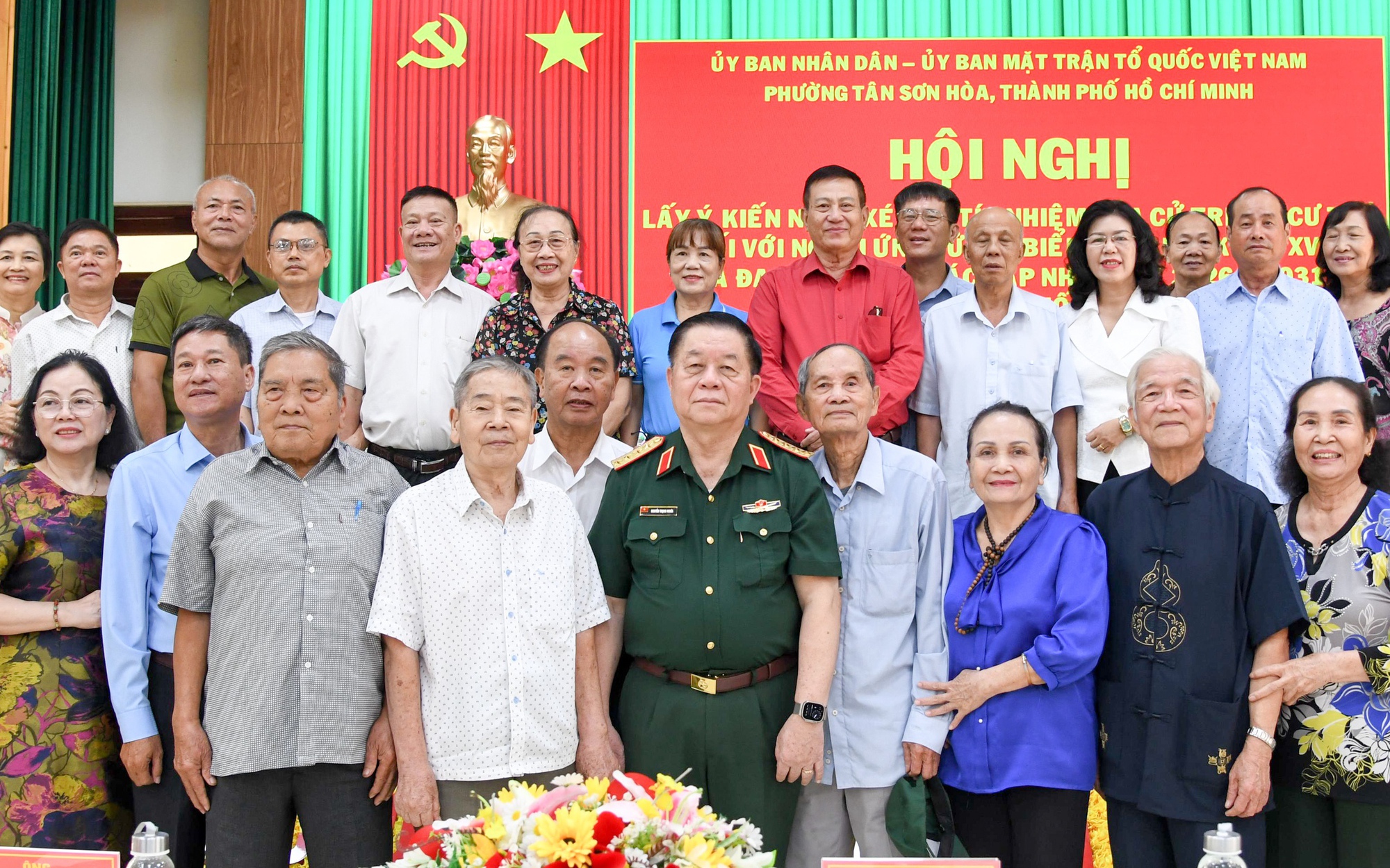 Đại tướng Nguyễn Trọng Nghĩa nhận sự tín nhiệm cao từ cử tri Tân Sơn Hòa