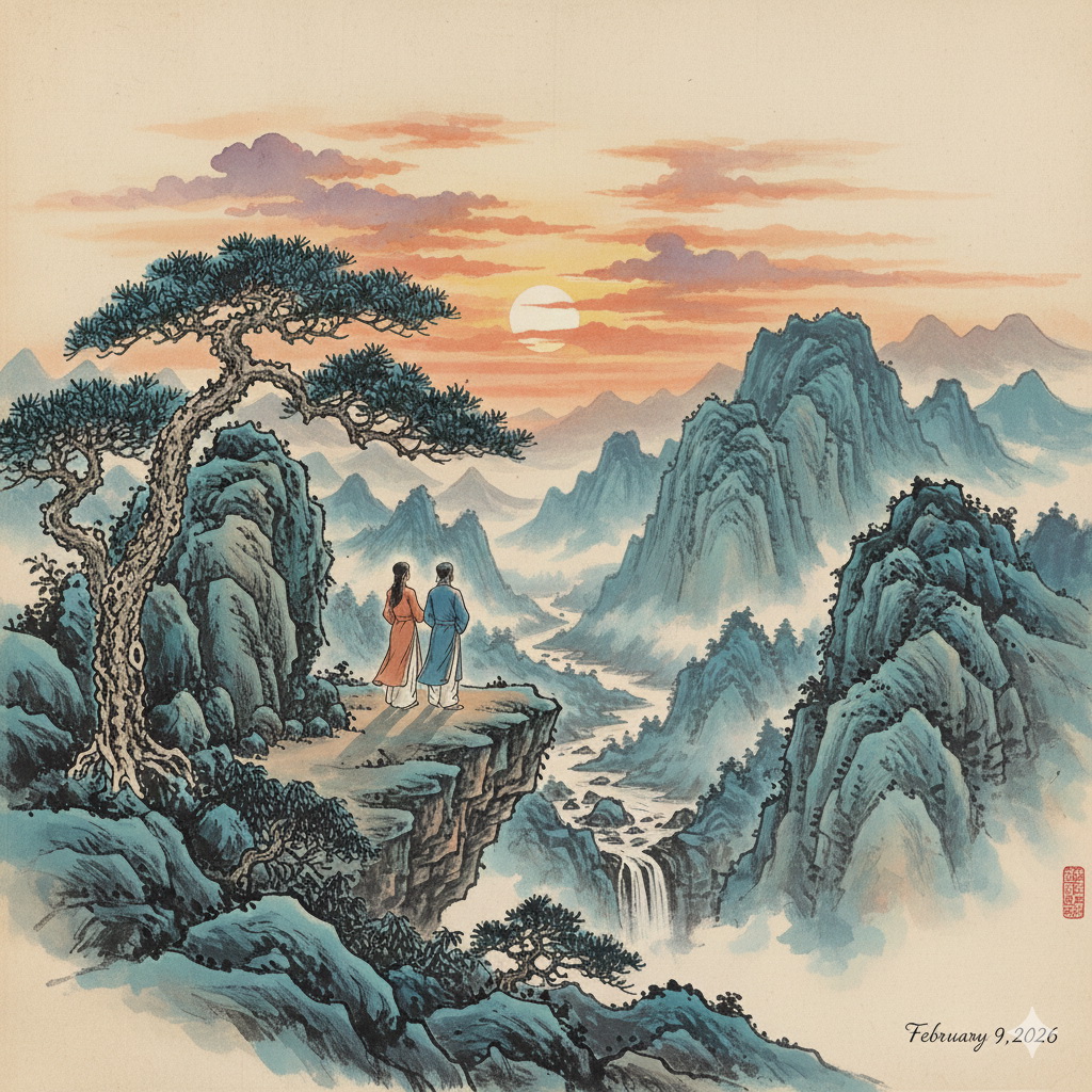 Uống rượu ngày xuân, nghĩ về bài thơ Thề non nước của Tản Đà - Ảnh 1.