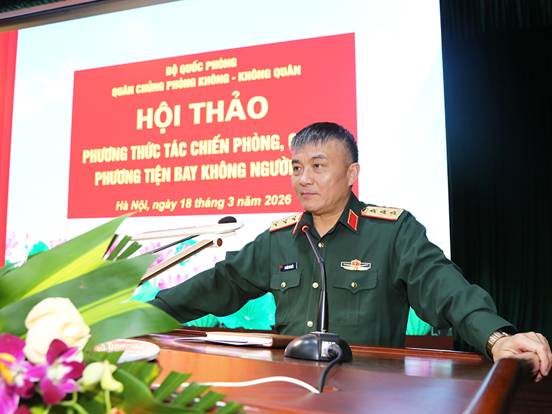 Quân chủng Phòng không - Không quân tổ chức hội thảo về tác chiến chống UAV - Ảnh 1.