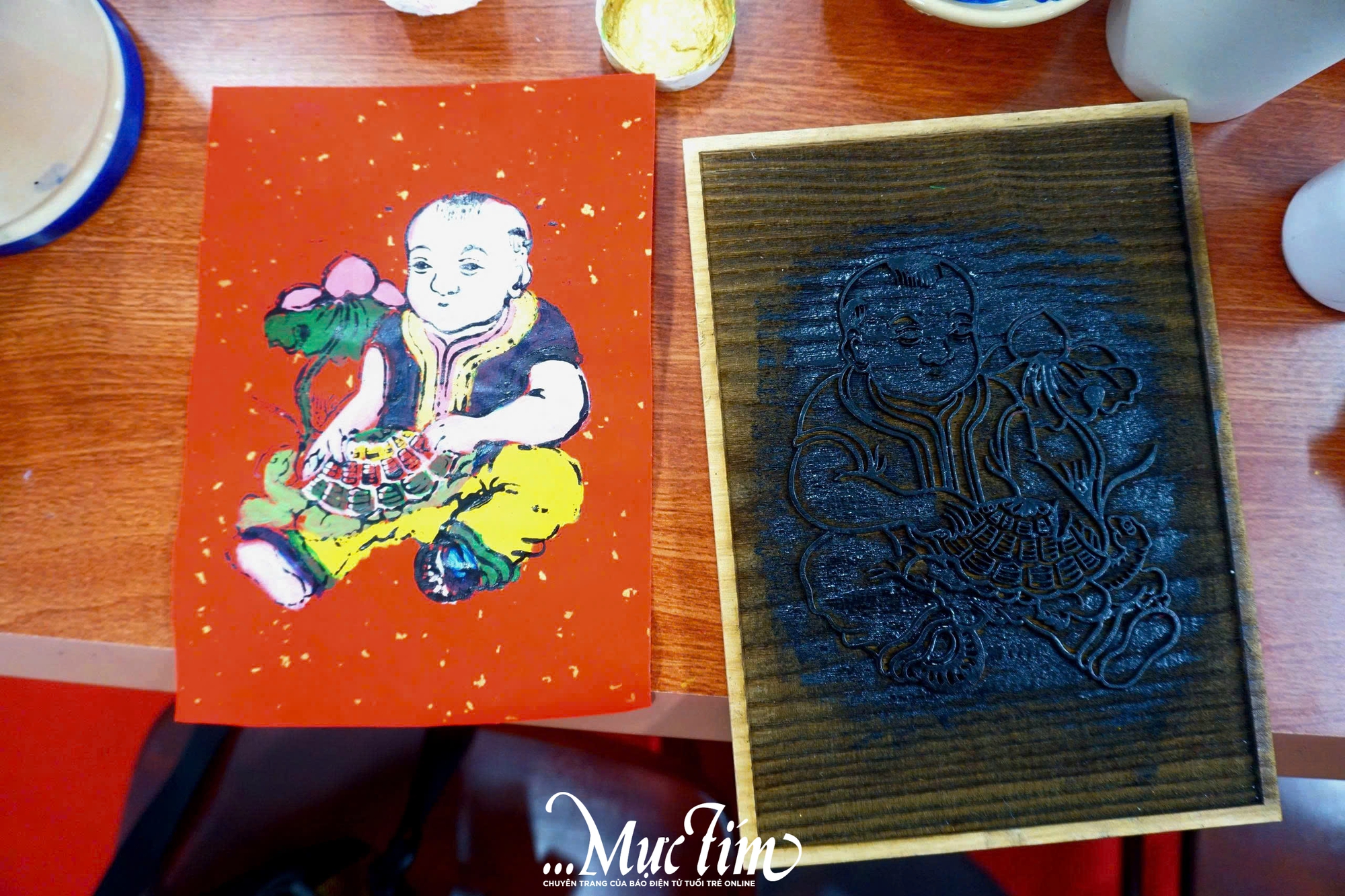Tự tay in tranh mộc bản tại Ngày hội Tóc xanh vạt áo 2026- Ảnh 5.