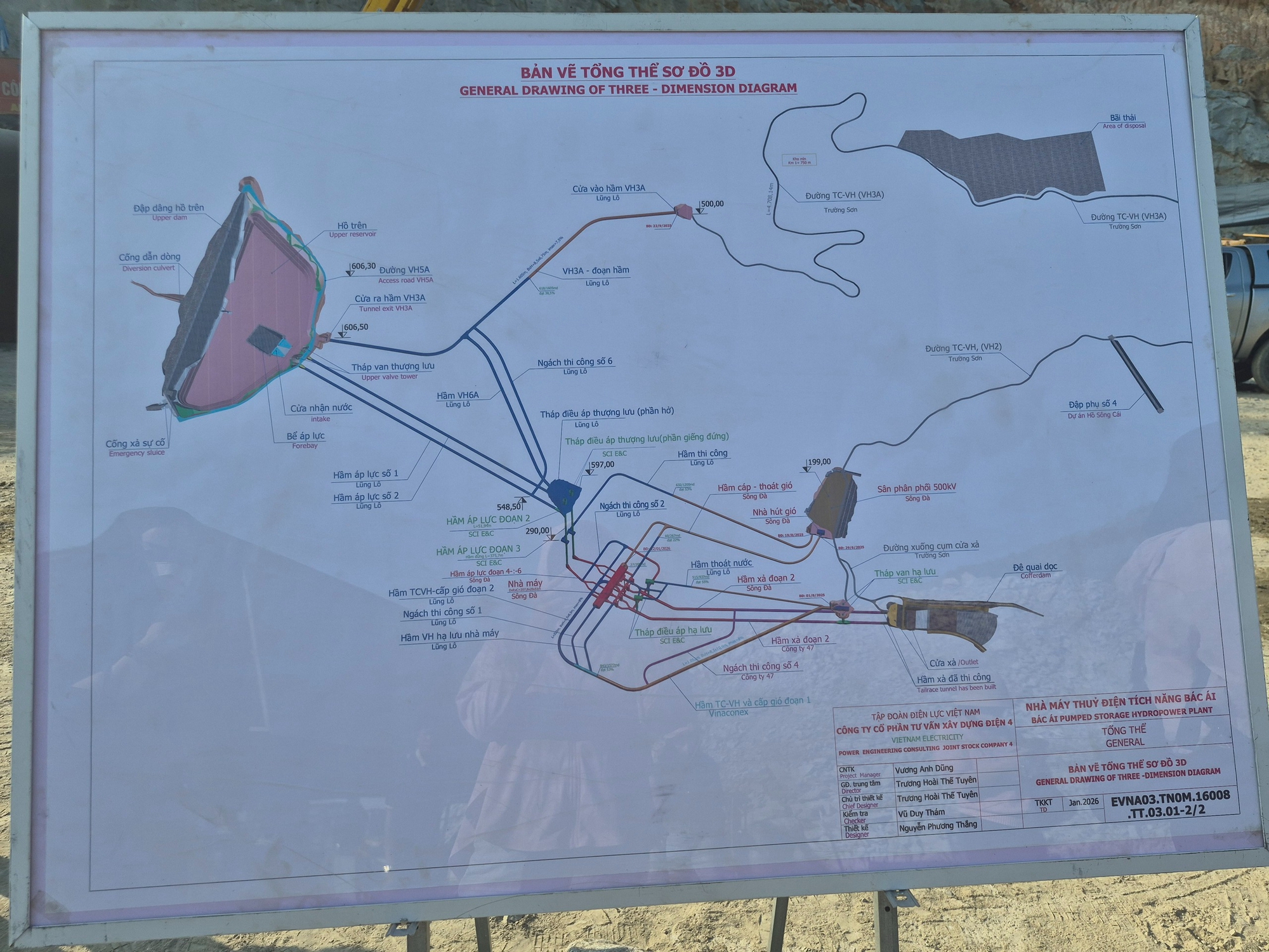 Thủy điện tích năng lớn nhất Đông Nam Á làm 'pin nước khổng lồ' xuyên núi chạy đua tiến độ - Ảnh 3.