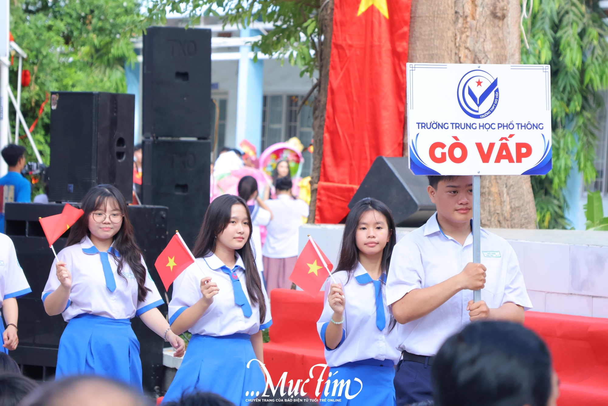 Tự tin vào lớp 10: Đội hình diễu hành Trường THPT Hàn Thuyên, Gò Vấp, Nguyễn Thái Bình, Trường Trung học Thực hành Sài Gòn- Ảnh 1.