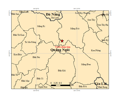 Earthquake of magnitude-3.9 recorded in Vietnam’s Quang Ngai- Ảnh 1.