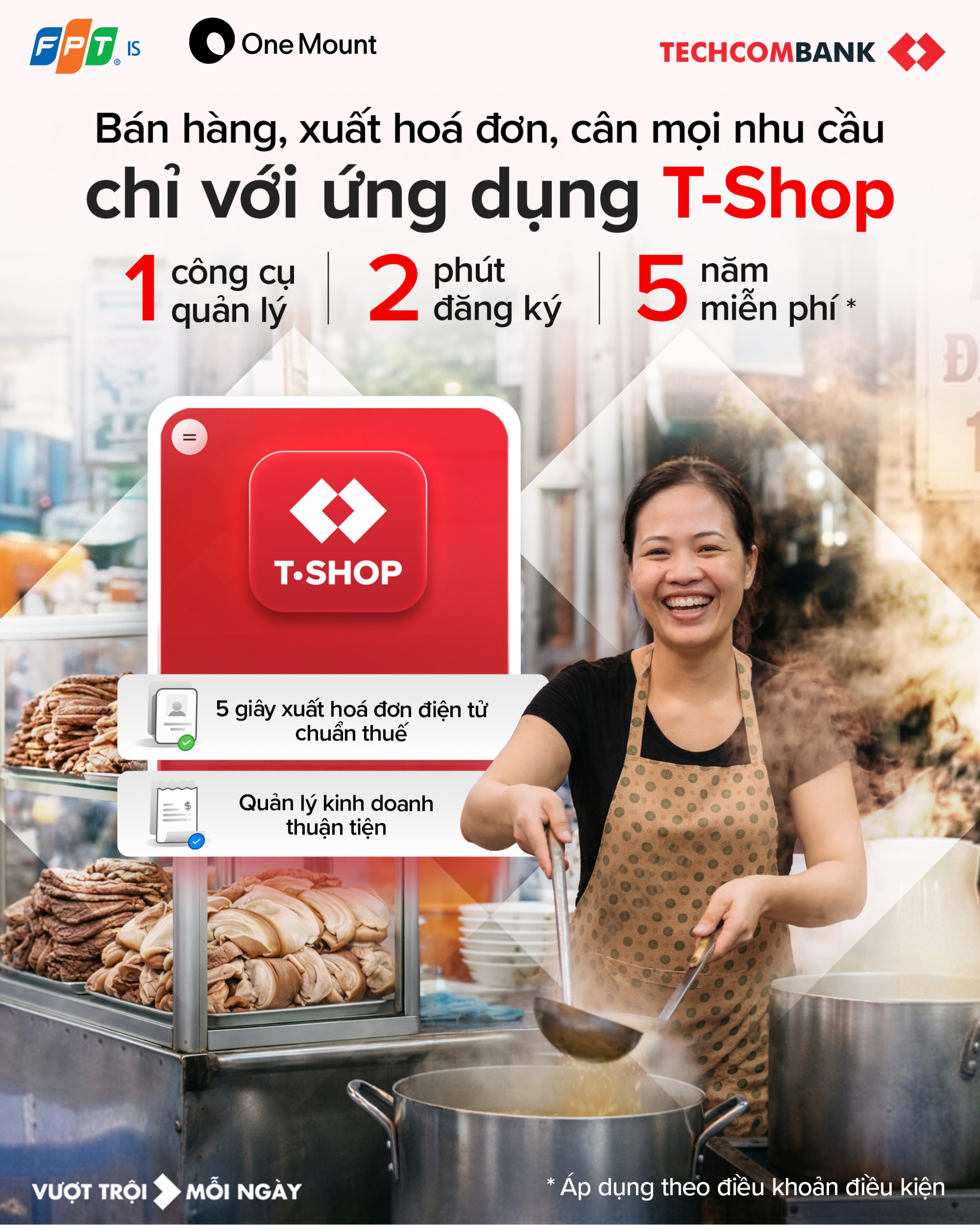 Techcombank ra mắt ứng dụng T-Shop: Giải pháp toàn diện cho hộ kinh doanh