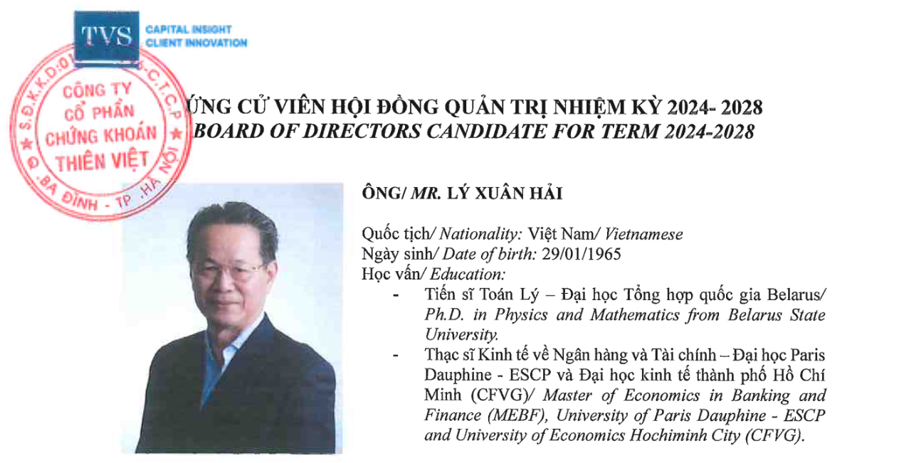Cựu Tổng giám đốc ACB Lý Xuân Hải tái xuất tại một công ty chứng khoán - Ảnh 1.