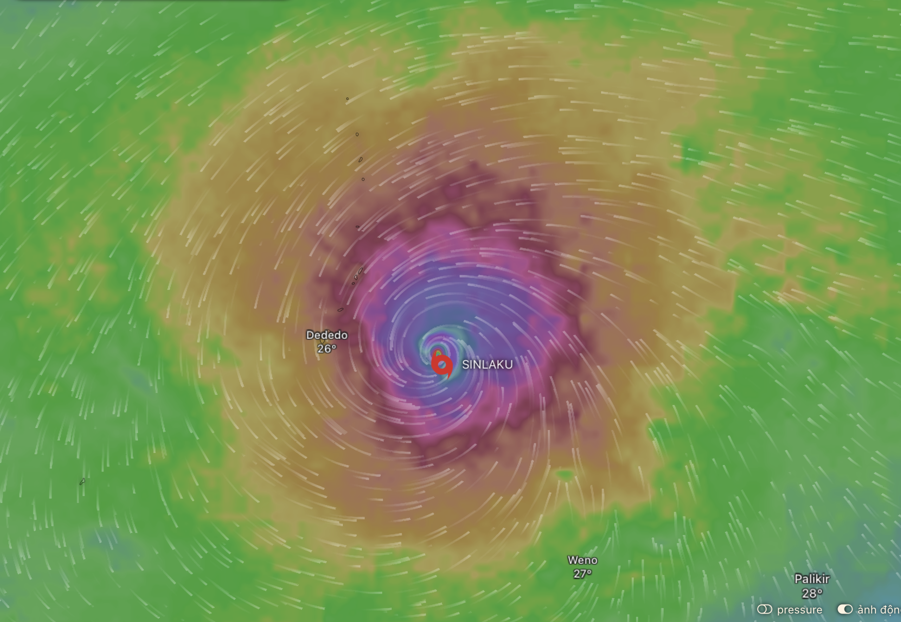 Hình ảnh vệ tinh siêu bão Sinlaku, mắt bão rõ nét, mạnh nhất thế giới từ đầu năm - Ảnh 7.