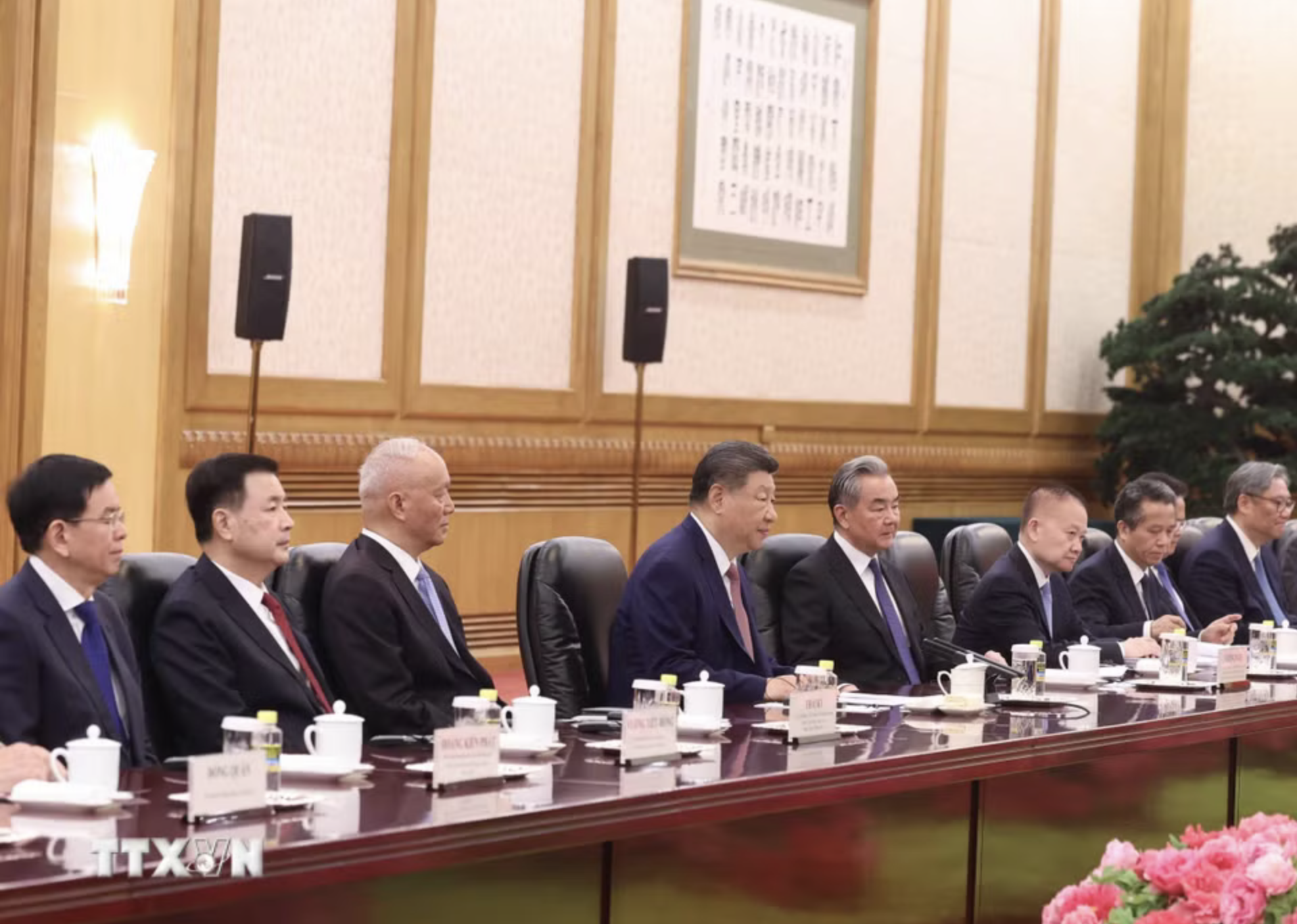 Tổng Bí thư, Chủ tịch nước Trung Quốc Tập Cận Bình tại hội đàm - Ảnh: TTXVN