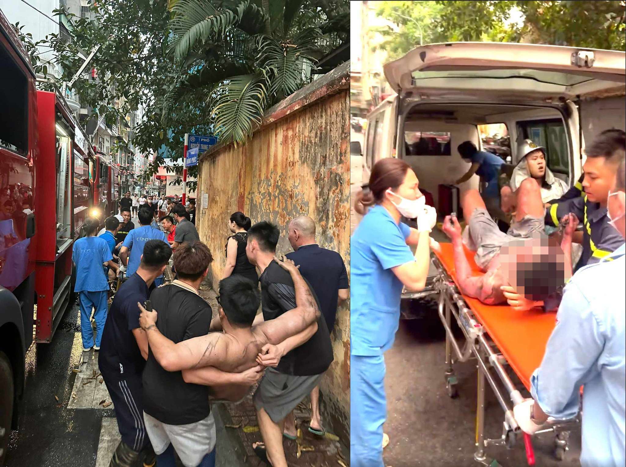 Cháy nhà trong ngõ sâu Hà Nội, 1 người đi cấp cứu - Ảnh 1.