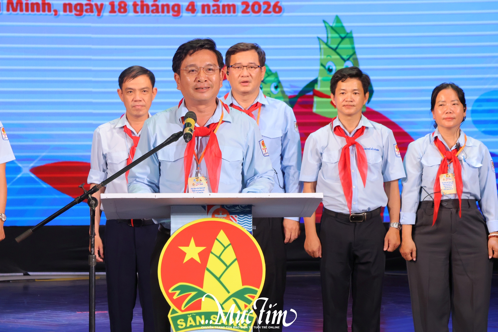 Hàng trăm phụ trách Đội và thiếu nhi tham gia hội trại Vững bước tiến lên Đoàn- Ảnh 3.