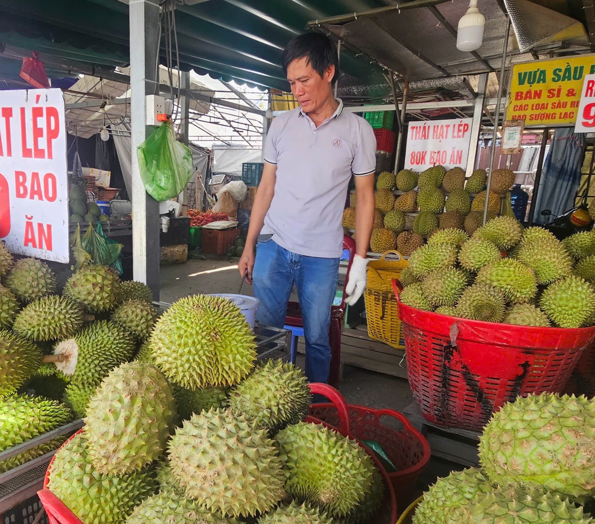 Giá sầu riêng Ri6 giảm mạnh, do đụng hàng Thái Lan hay vì khách mua Trung Quốc? - Ảnh 1.