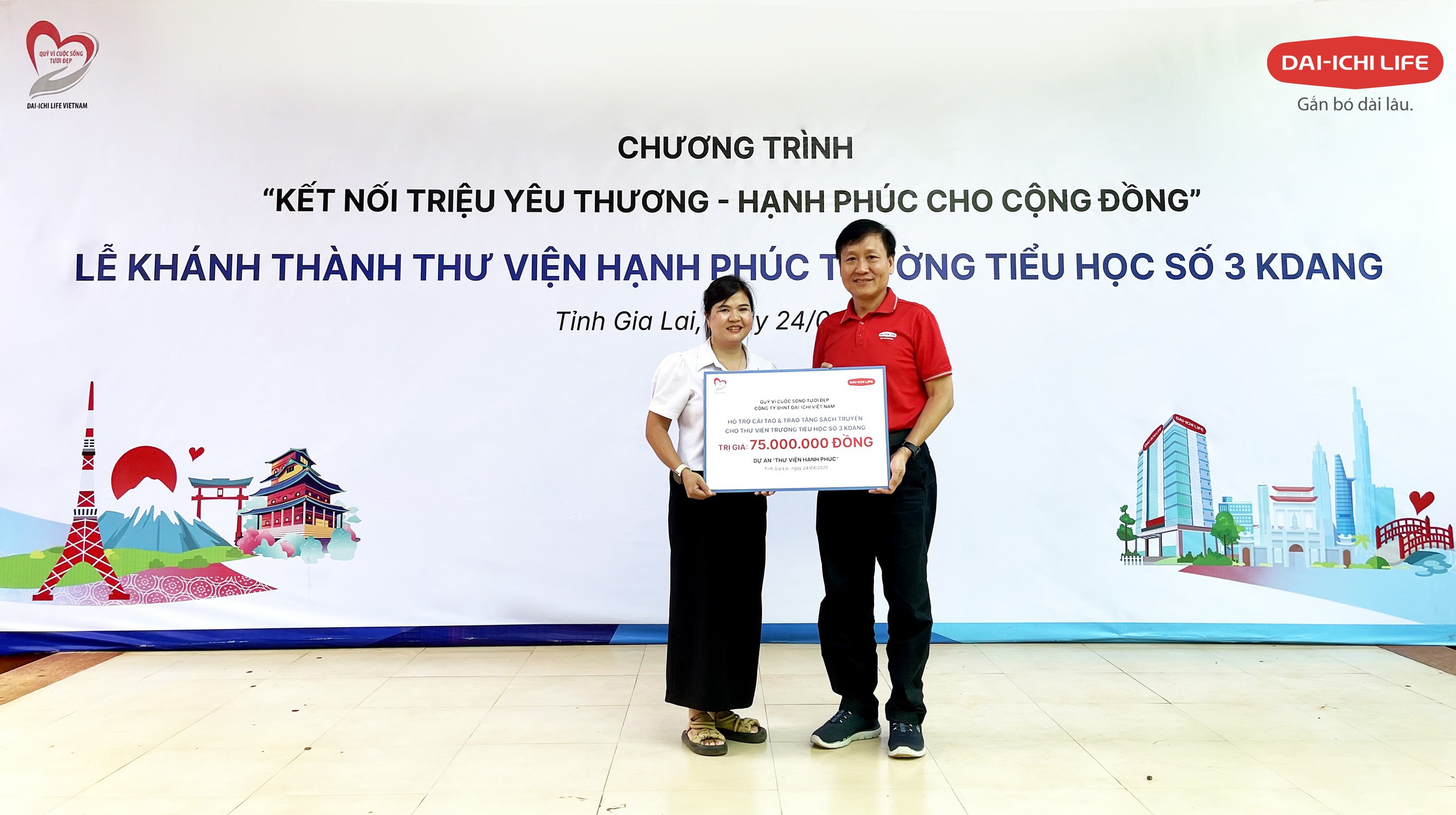 Dai-ichi Life Việt Nam khởi động dự án 'Thư viện Hạnh phúc' tại tỉnh Gia Lai - Ảnh 1.
