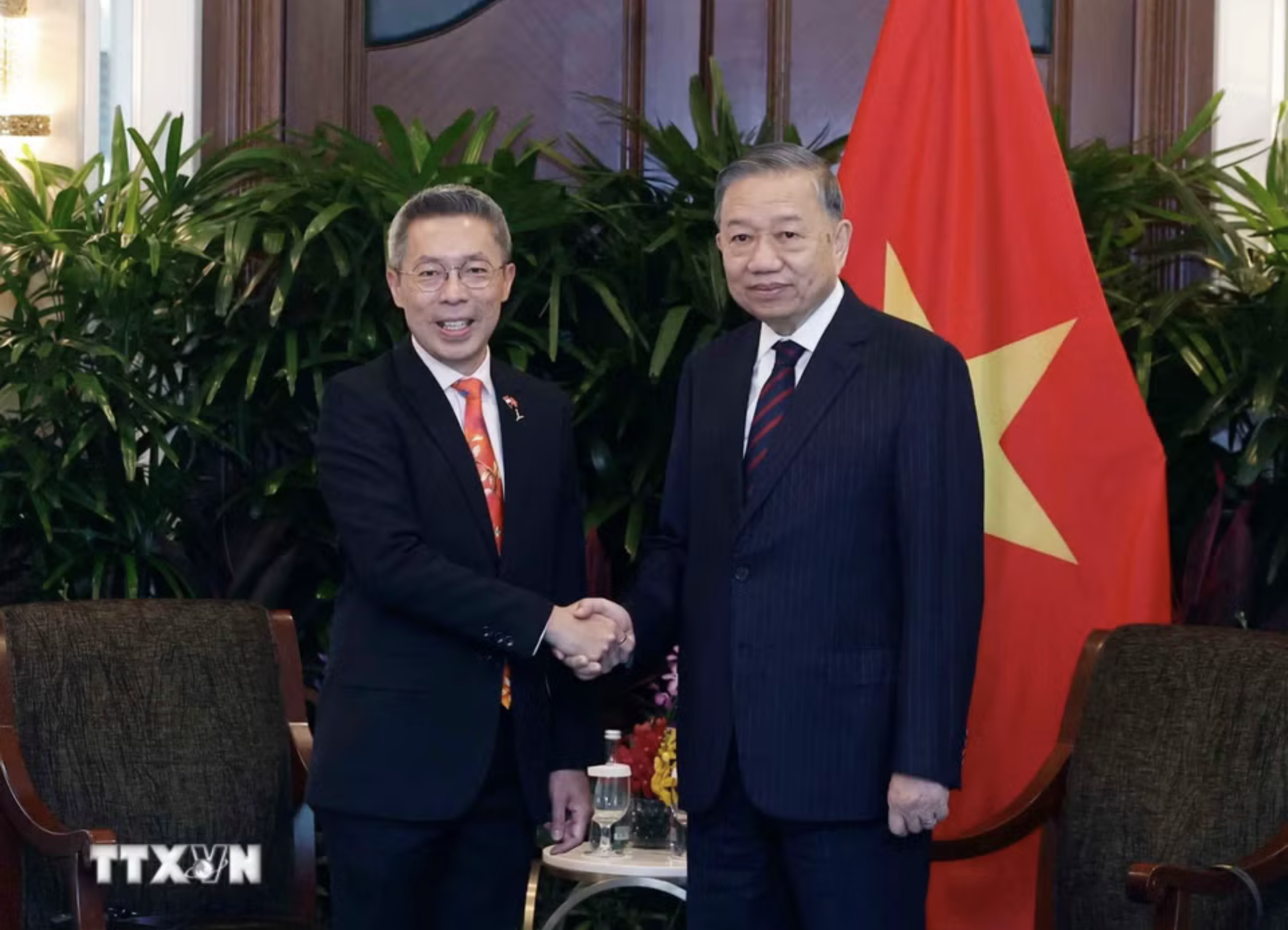Tổng Bí thư, Chủ tịch nước Tô Lâm tiếp các tập đoàn công nghệ, tài chính, ngân hàng Singapore - Ảnh 1.