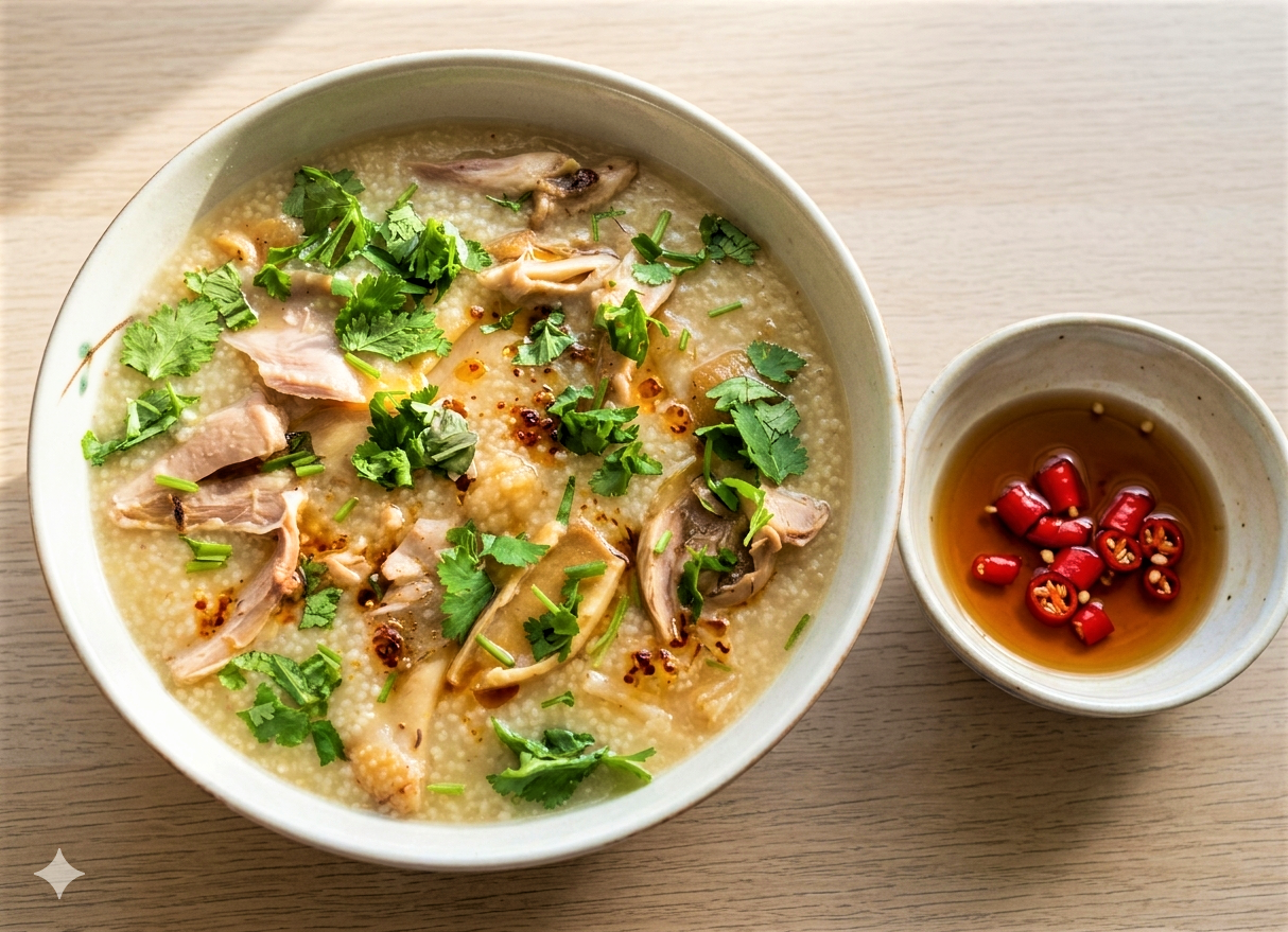cháo gà - Ảnh 1.