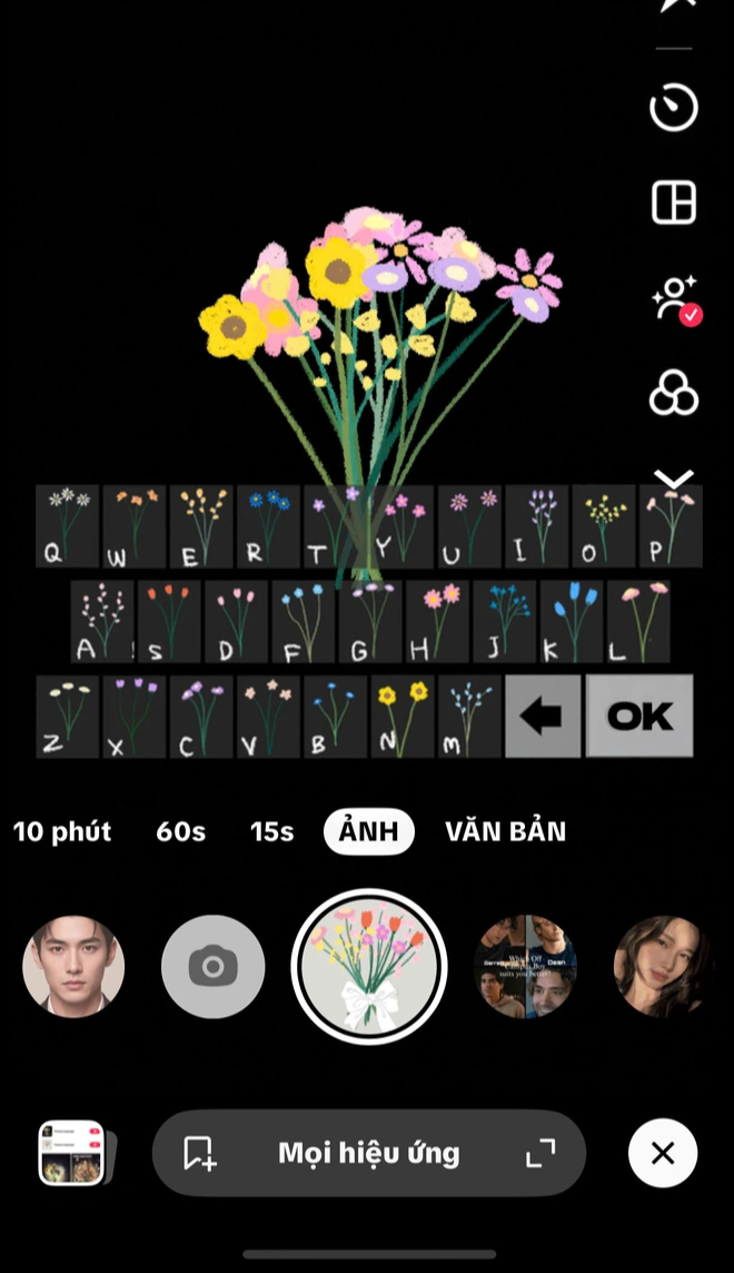 Cách tạo hình nền điện thoại bó hoa phát sáng theo trend TikTok- Ảnh 3.