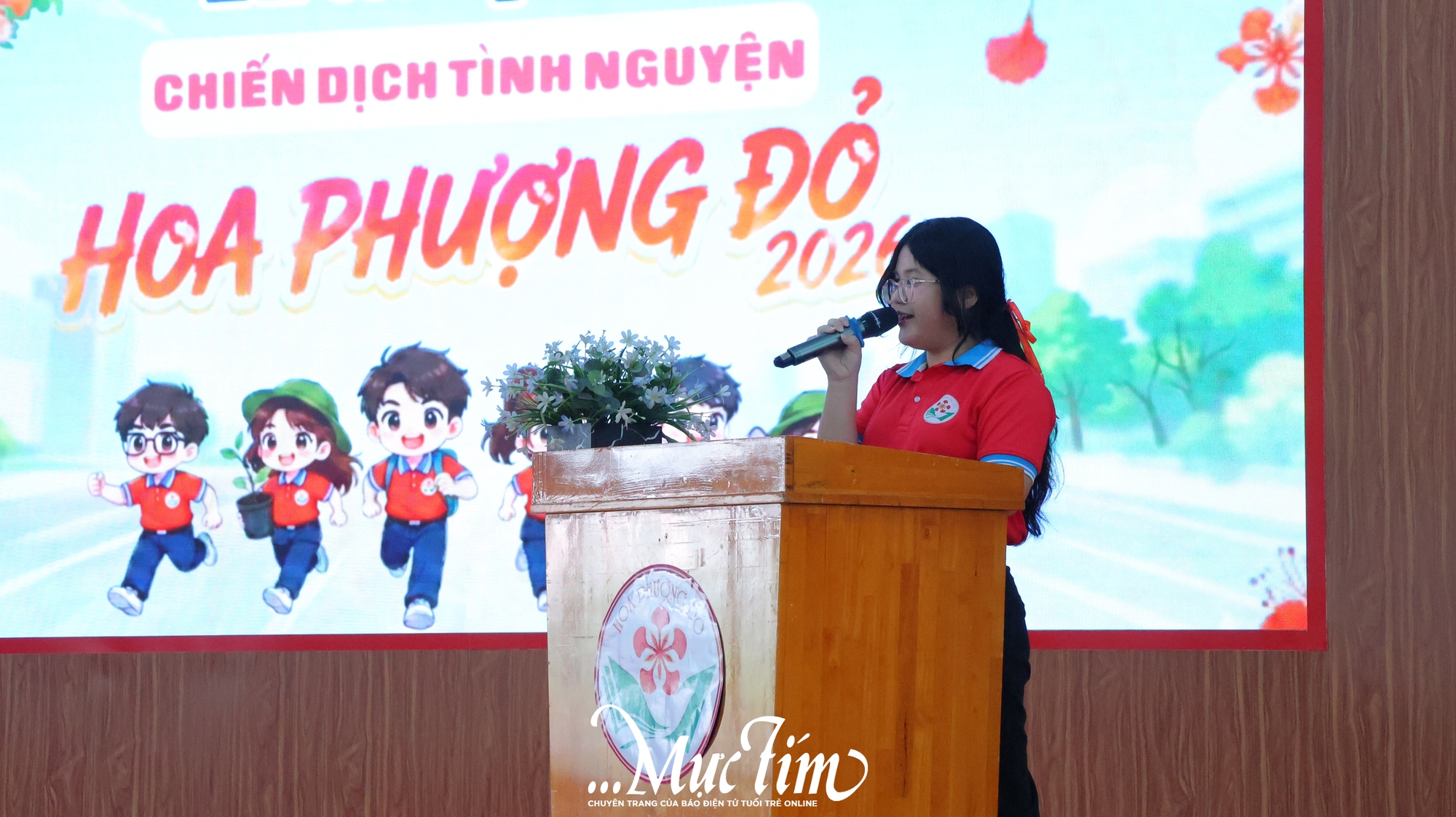 Hơn 300 chiến sĩ Hoa phượng đỏ THPT phấn khởi tham dự lễ ra quân cấp trường- Ảnh 7.