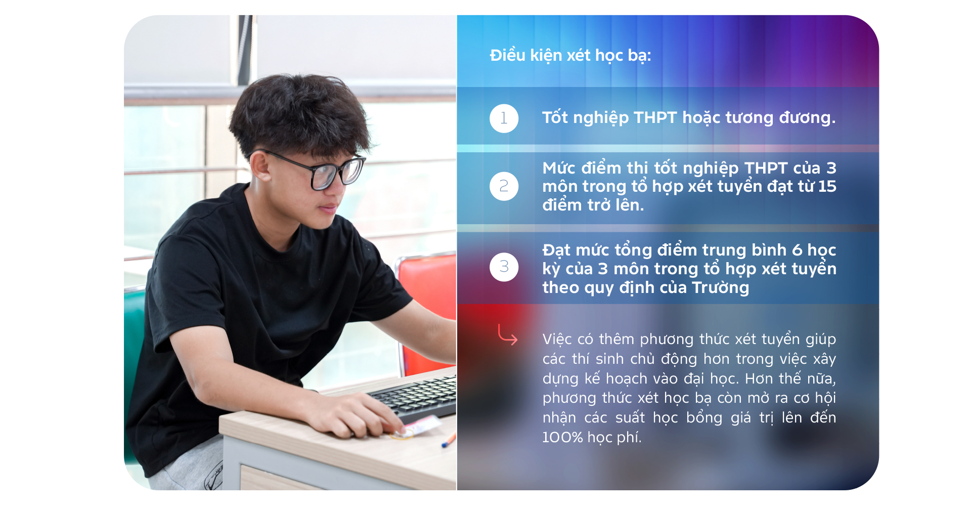 XÉT HỌC BẠ VÀO UEF - Giảm áp lực vào đại học - Ảnh 4.