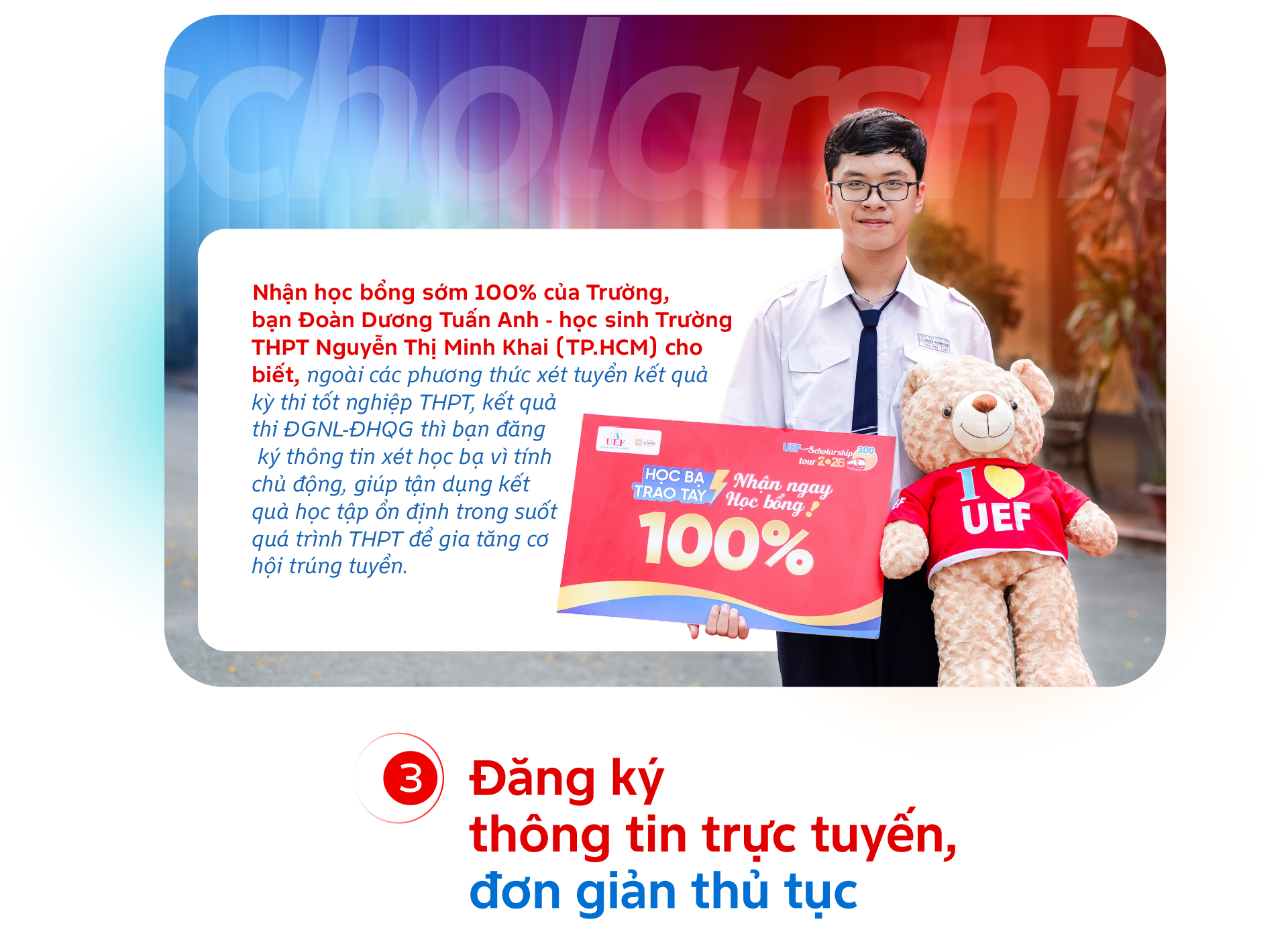 XÉT HỌC BẠ VÀO UEF - Giảm áp lực vào đại học - Ảnh 5.