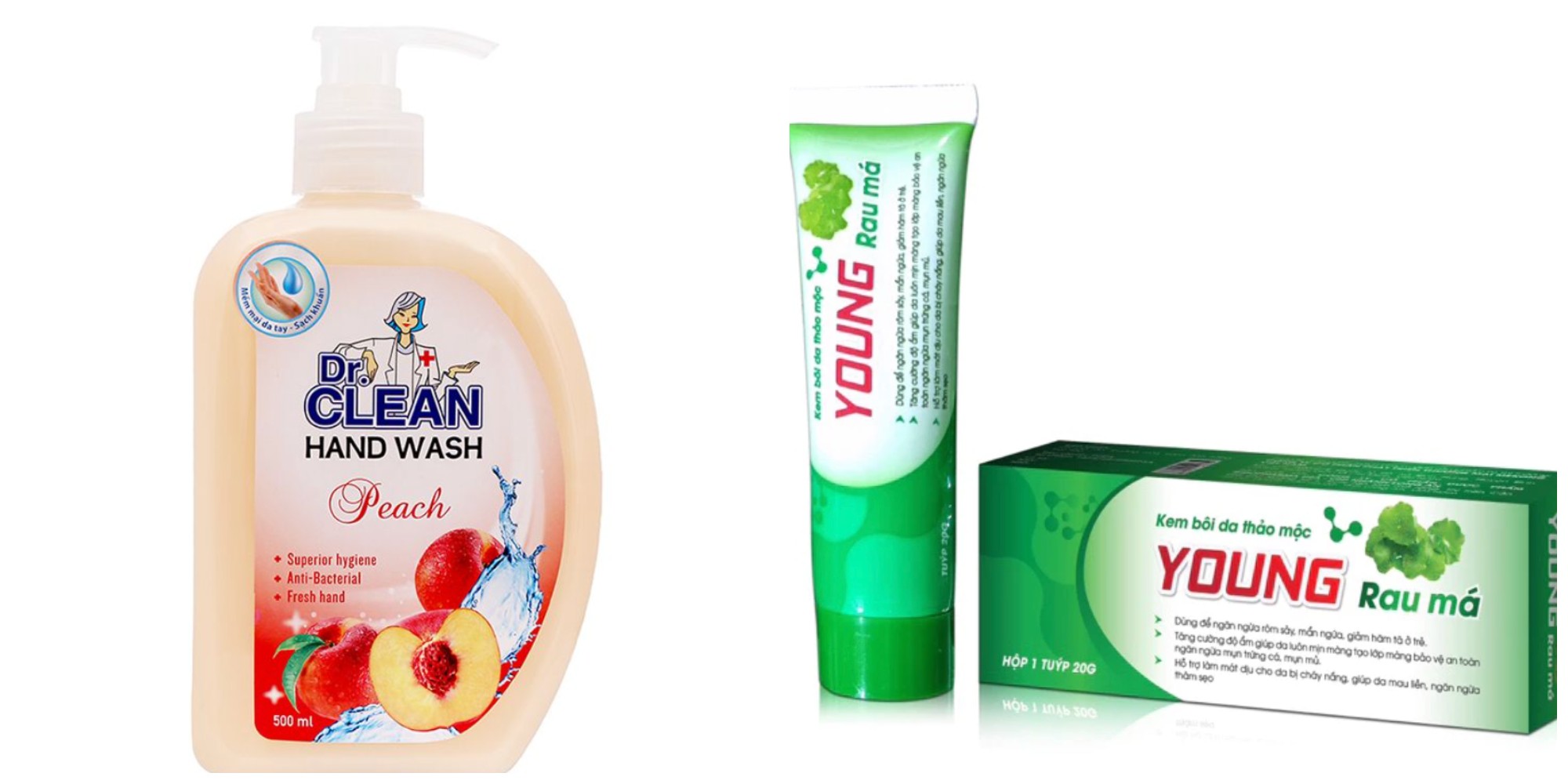 Hai lô mỹ phẩm Dr. Clean và kem bôi da Young Rau Má bị thu hồi toàn quốc - Ảnh 1.