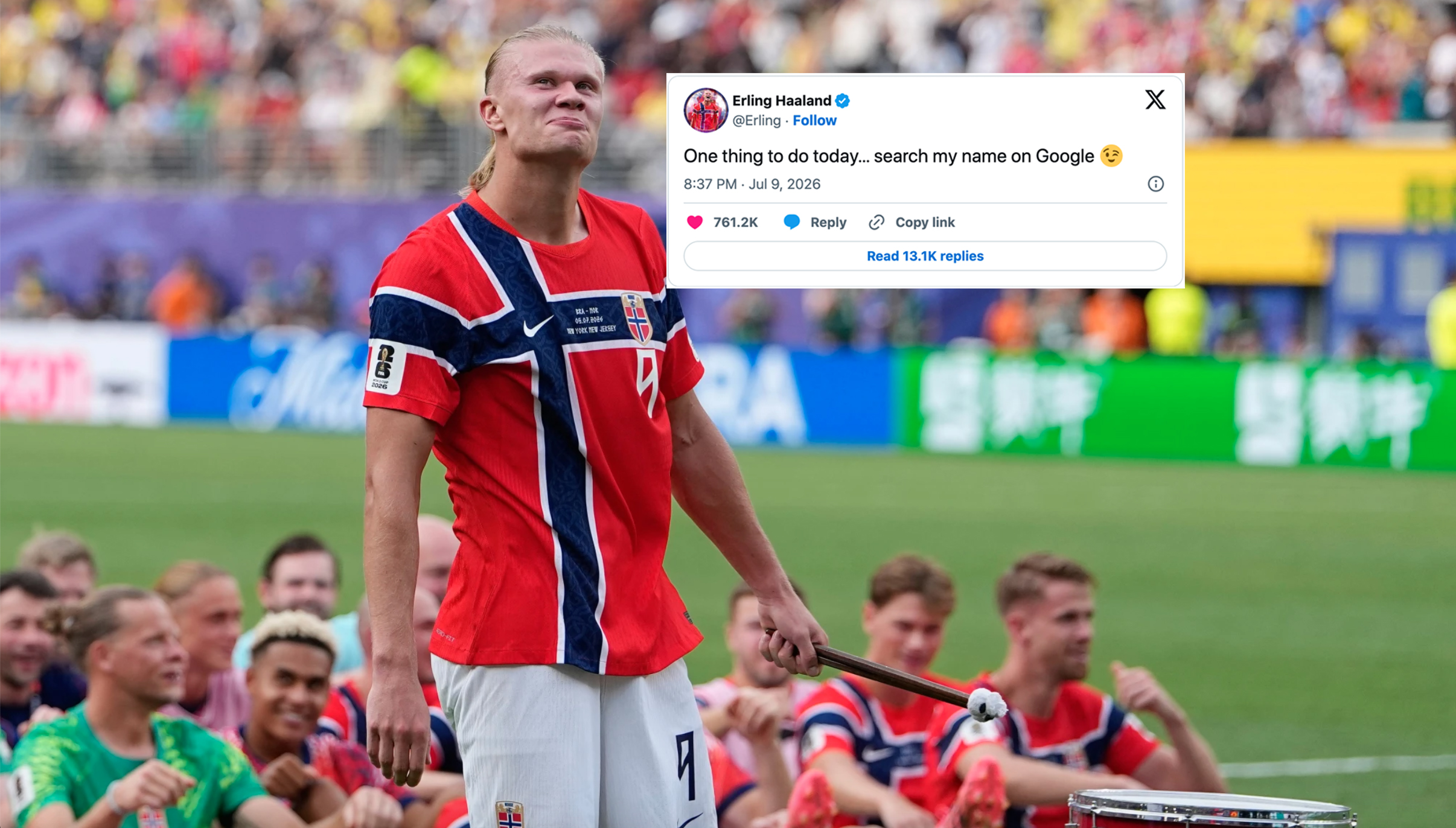 Haaland tranh thủ ngày nghỉ World Cup để lên Google tìm… chính mình - Ảnh 1.