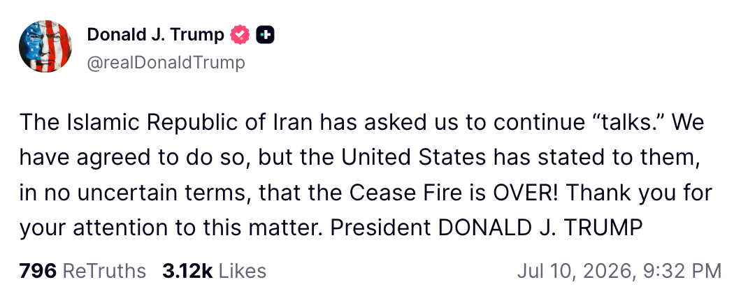 Ông Trump: Mỹ nối lại đàm phán với Iran nhưng 'ngừng bắn đã chấm dứt' - Ảnh 2.