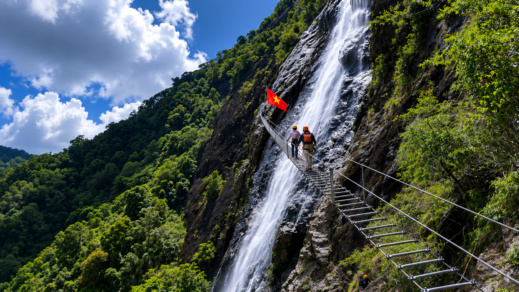 Nhà thám hiểm hang động cùng con gái chinh phục con thác cao 300m - Ảnh 2.
