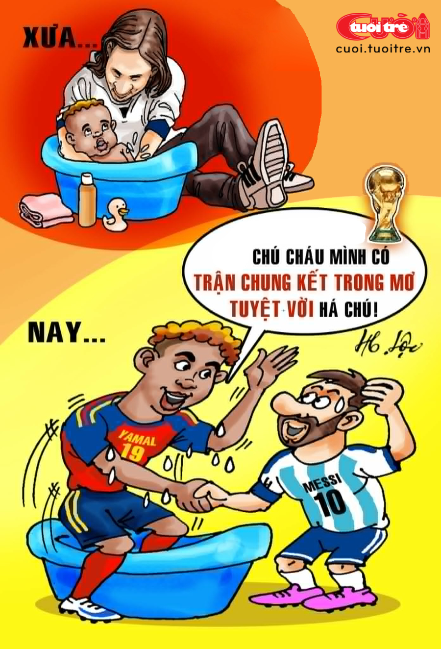 Yamal, từ chậu tắm bước ra quyết đấu với thần tượng - Ảnh 2.
