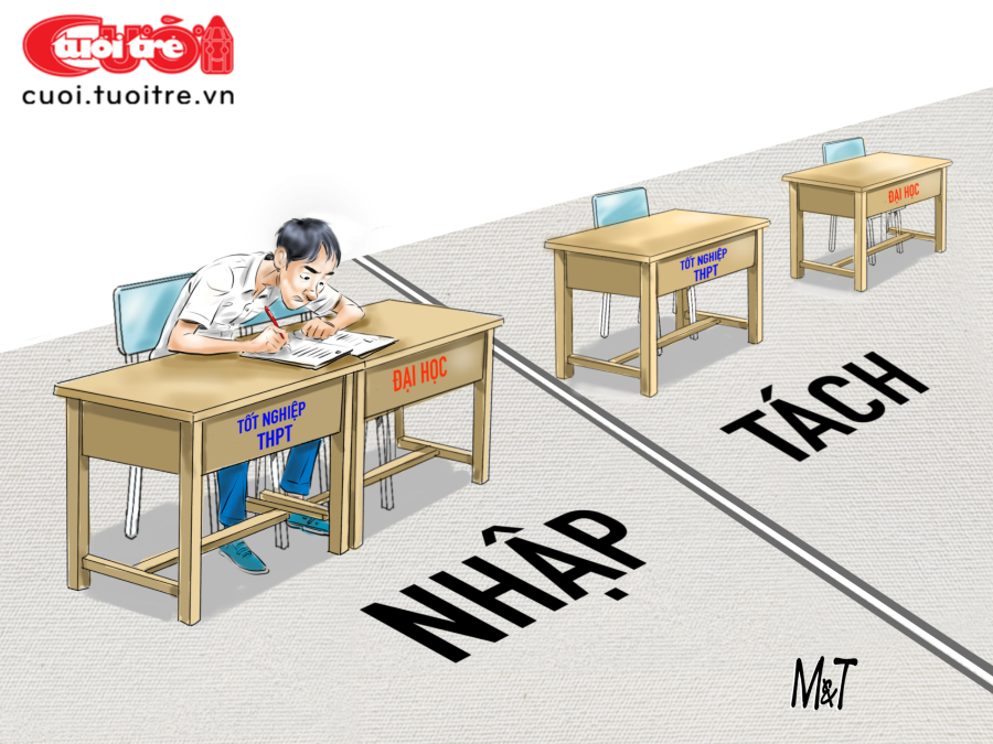 Thi tốt nghiệp THPT và thi đại học: Nhập hay tách? - Ảnh 1.