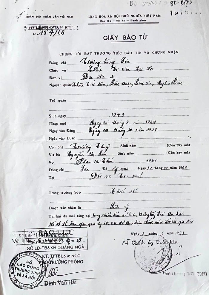 Chiến dịch 500 ngày tìm kiếm hài cốt liệt sĩ: 'những tờ giấy báo tử đang sống lại' - Ảnh 2.